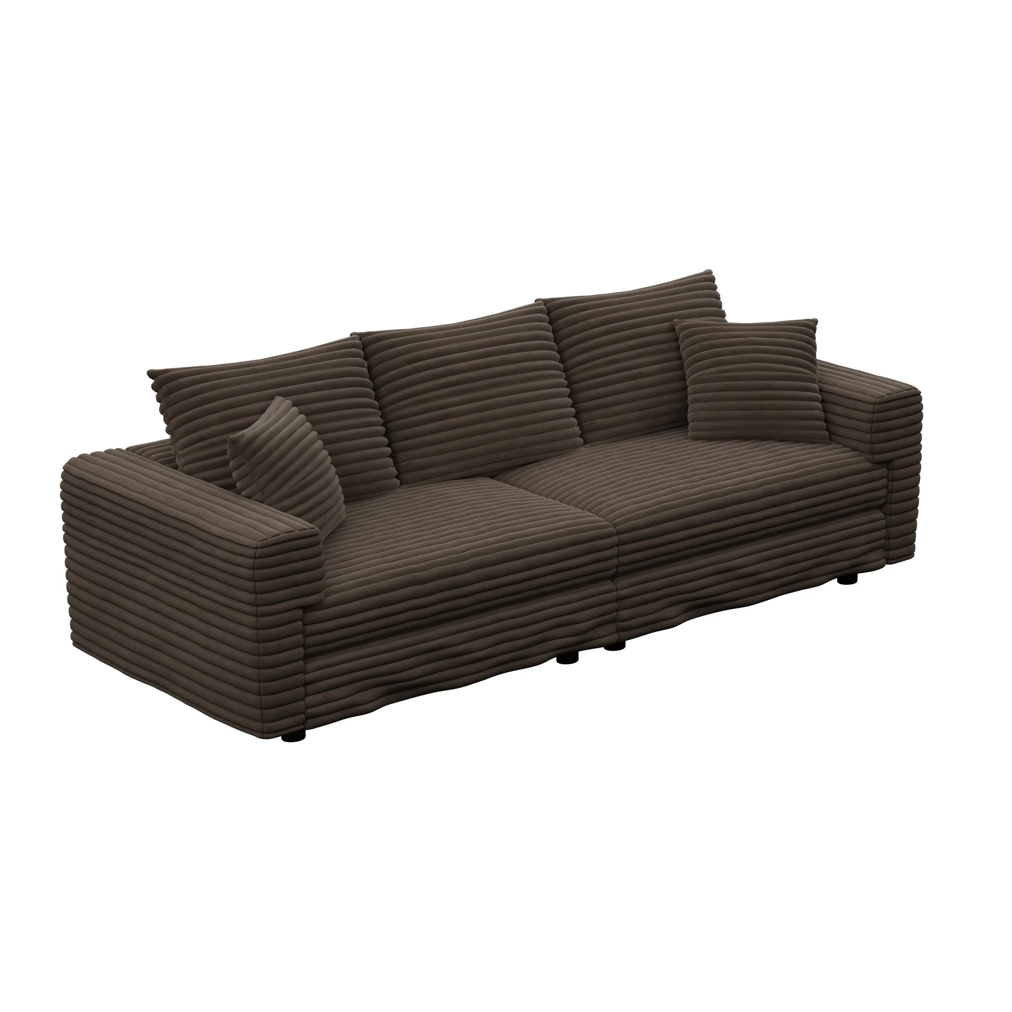 4 Seat Sofa, Modern Comfy Upholstered Sofa Cloud Couch, Deep Seat Couches With Soft Pillows - Image 52