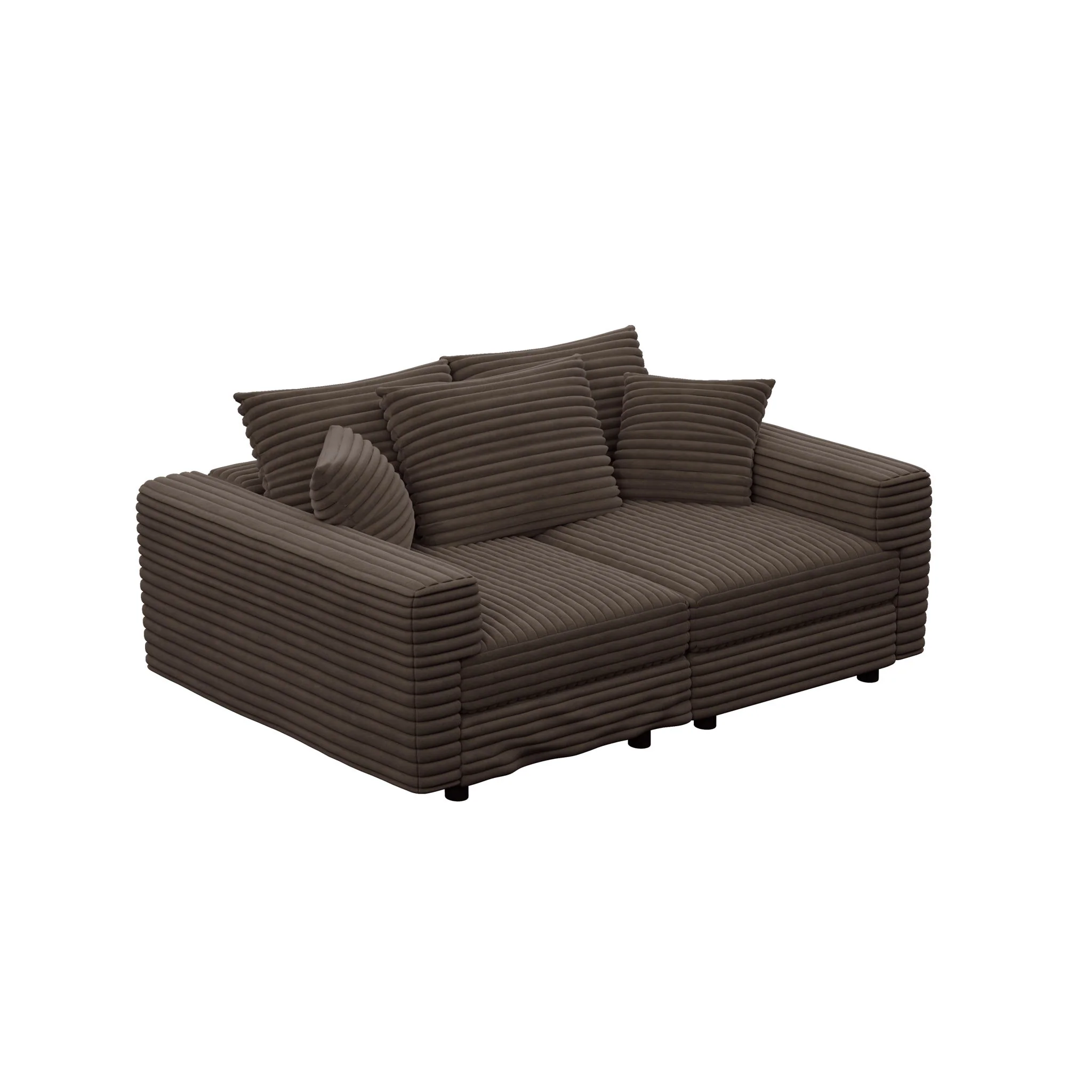 4 Seat Sofa, Modern Comfy Upholstered Sofa Cloud Couch, Deep Seat Couches With Soft Pillows - Image 8
