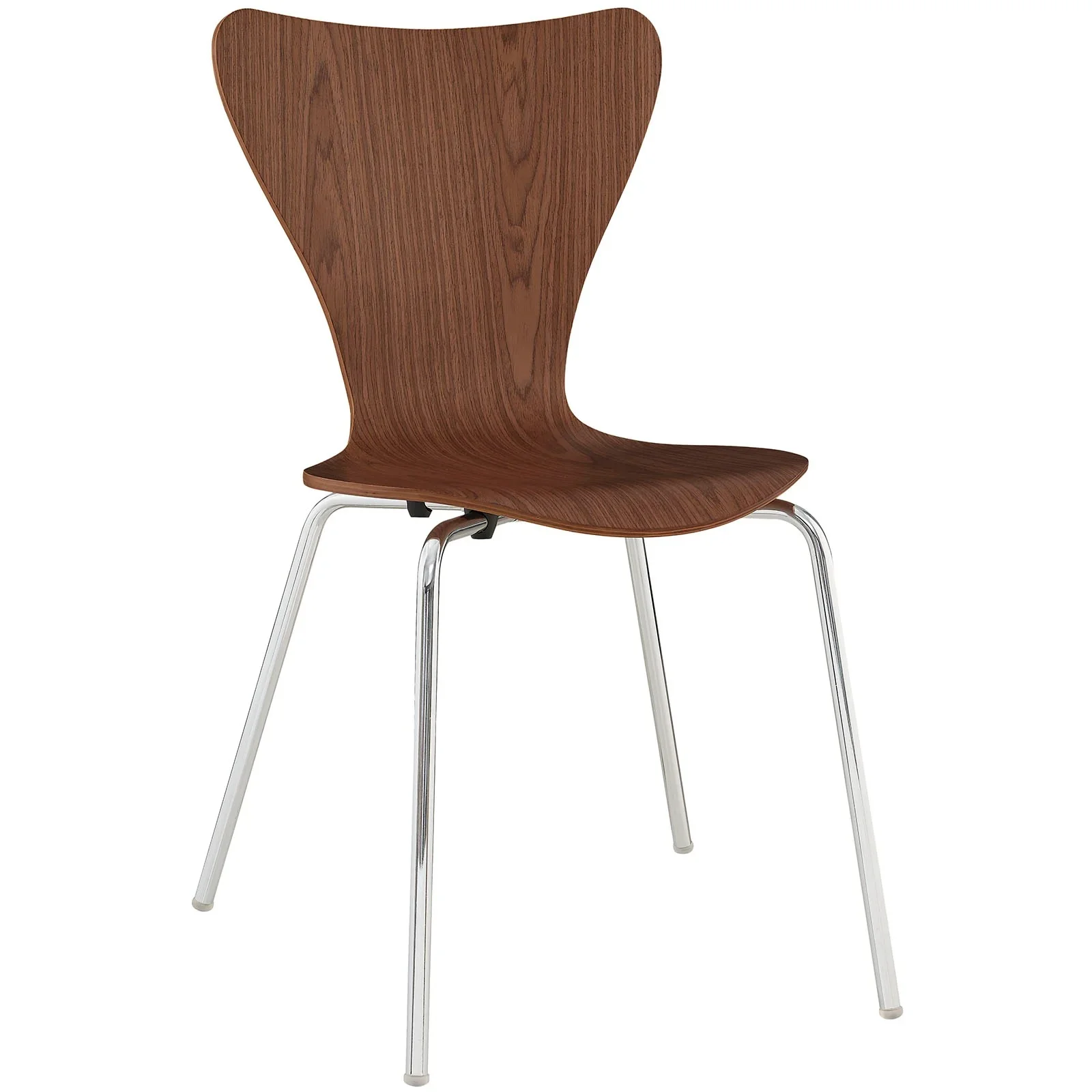 Plywood Dining Side Chair with Chrome Legs - Image 5