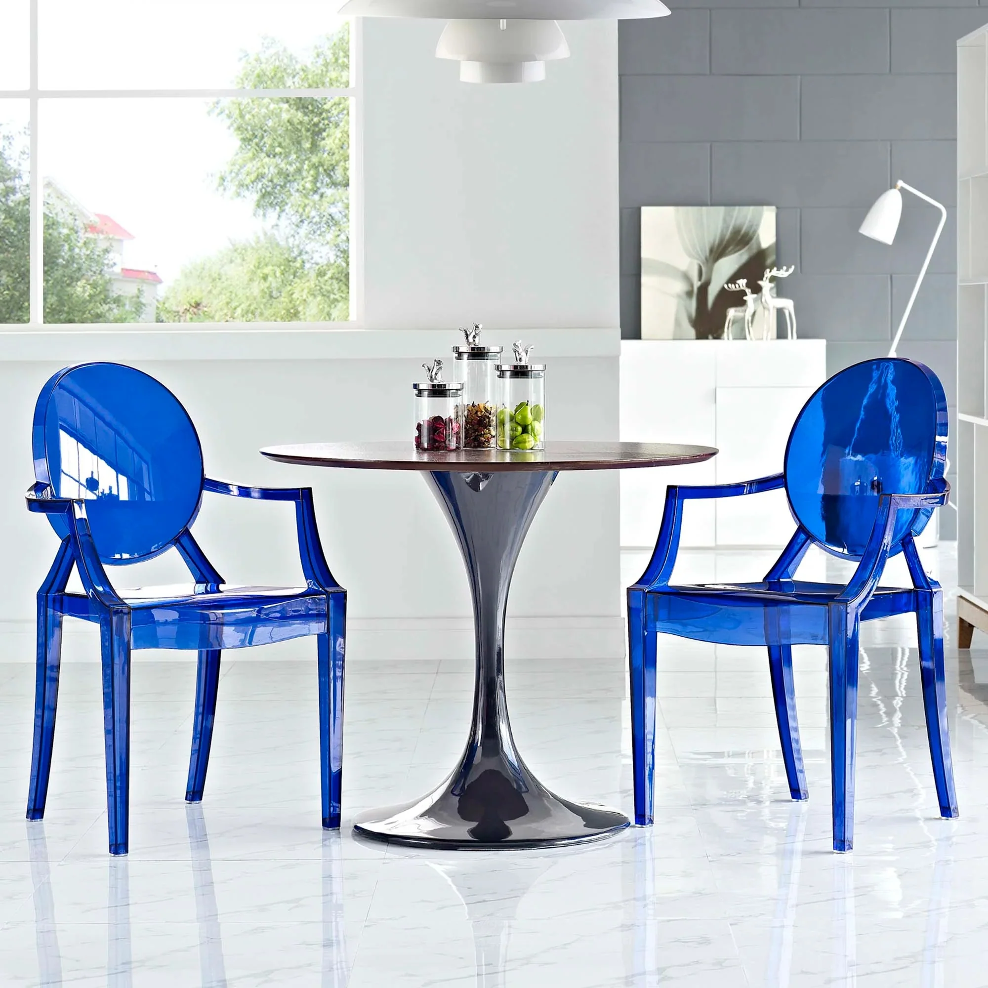 Polycarbonate Dining Armchair Set of 2 - Image 10