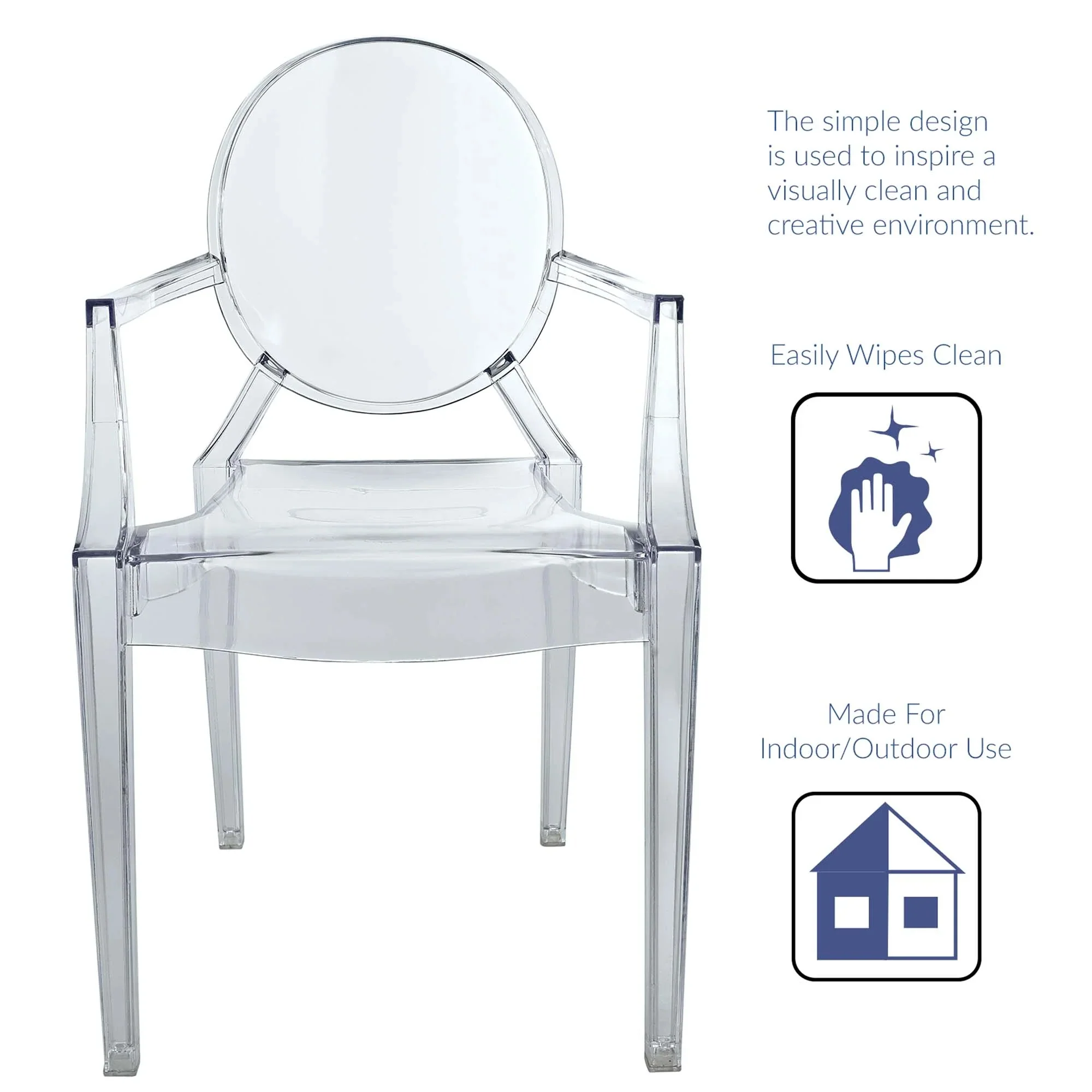 Polycarbonate Dining Armchair Set of 2 - Image 22
