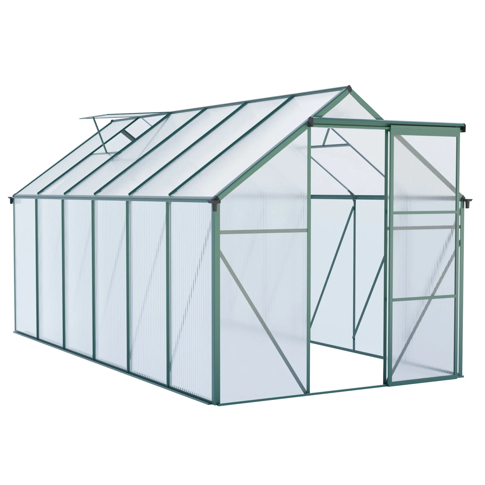 Polycarbonate house Raised Base And Anchor Aluminum Heavy Duty Walk-In houses For Outdoor Backyard In All Season - Image 5