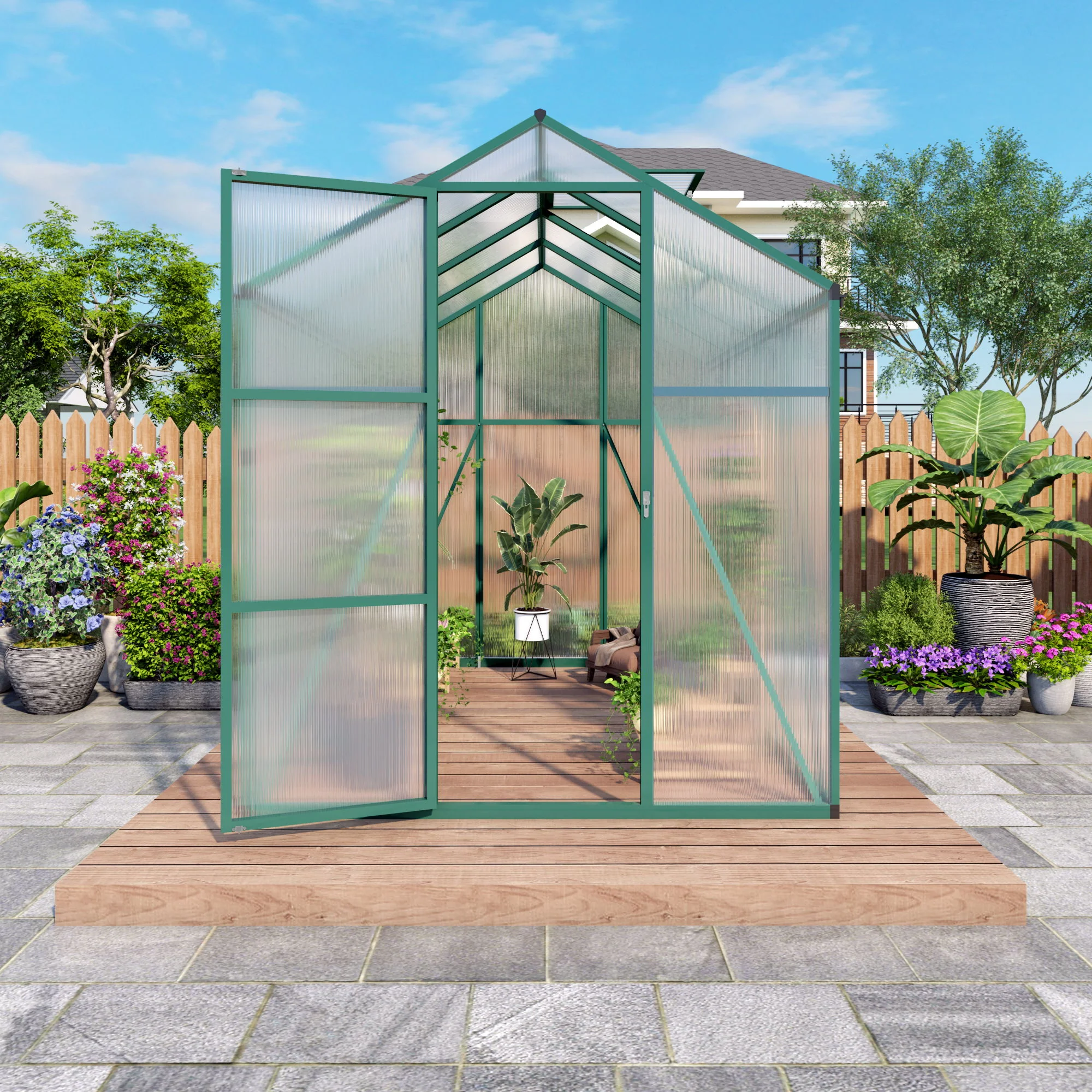 Polycarbonate Walk-In house, Raised Base For Outdoor In All Season - Image 22
