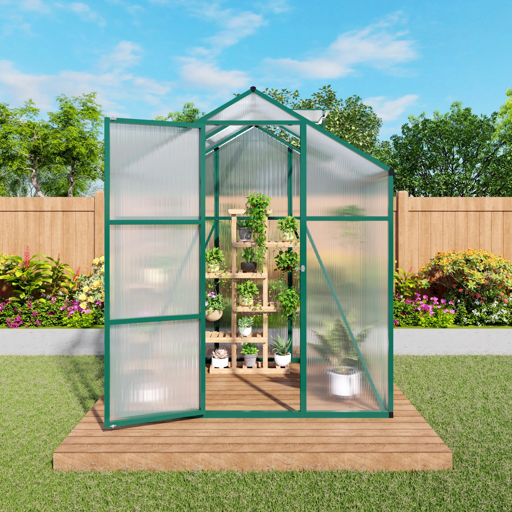Polycarbonate Walk-In house, Raised Base For Outdoor In All Season - Image 23