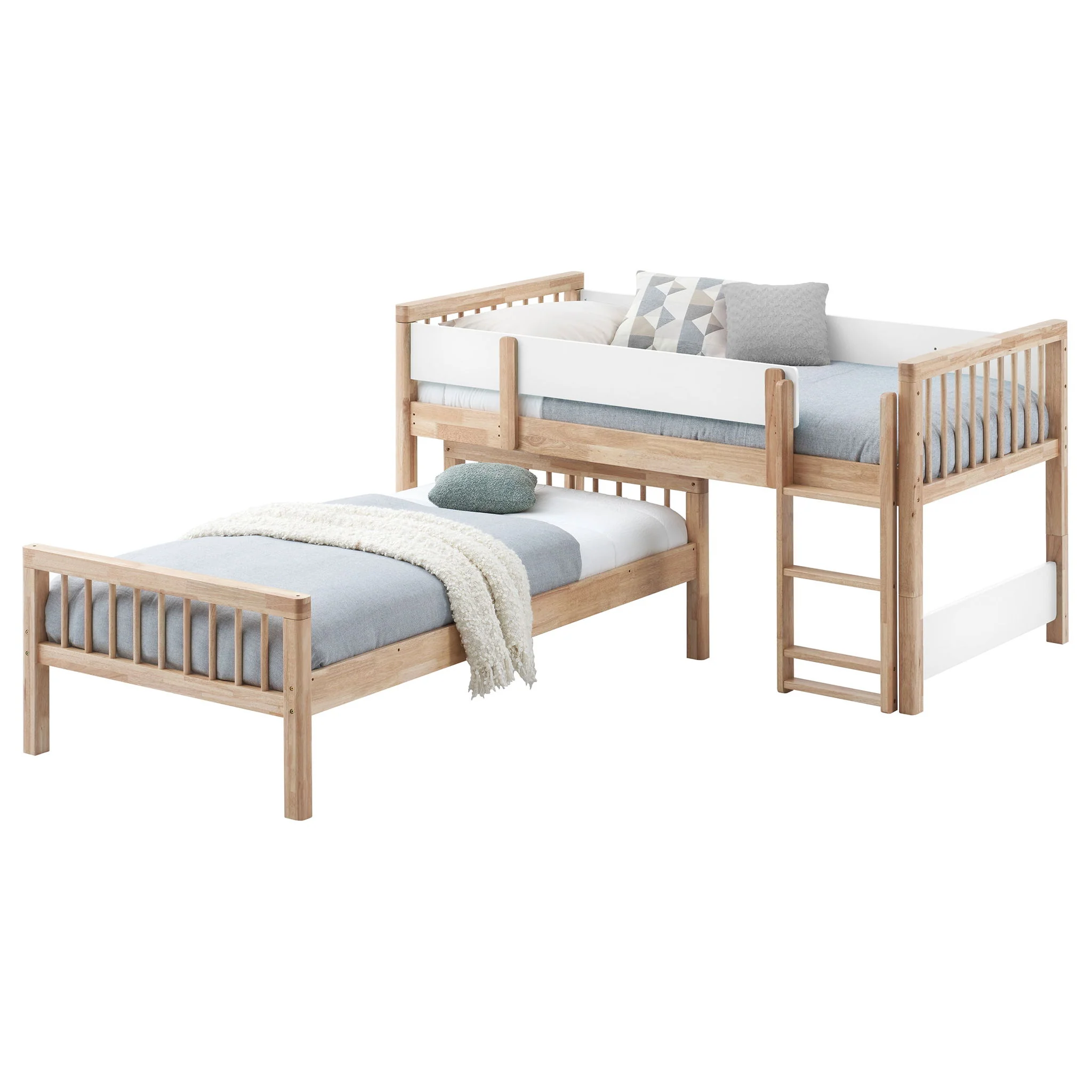 Ponderosa - Twin Over Twin Bunk Bed With Accents - Natural - Image 4