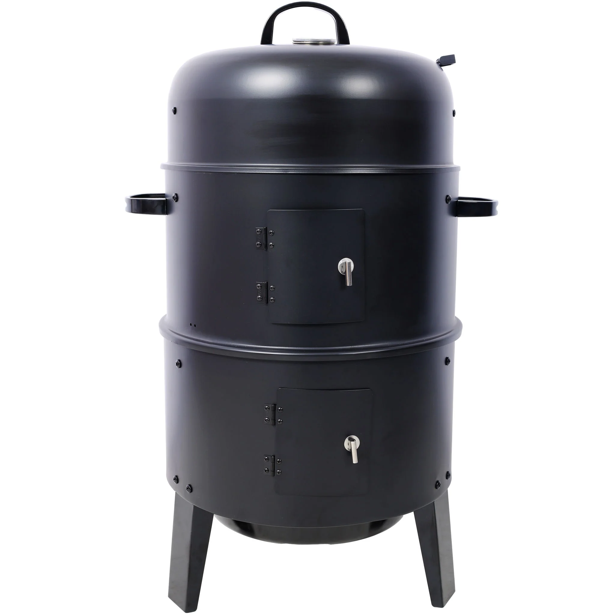 Portable Charcoal Smoker Grill For Outdoor Cooking - Black - Image 3