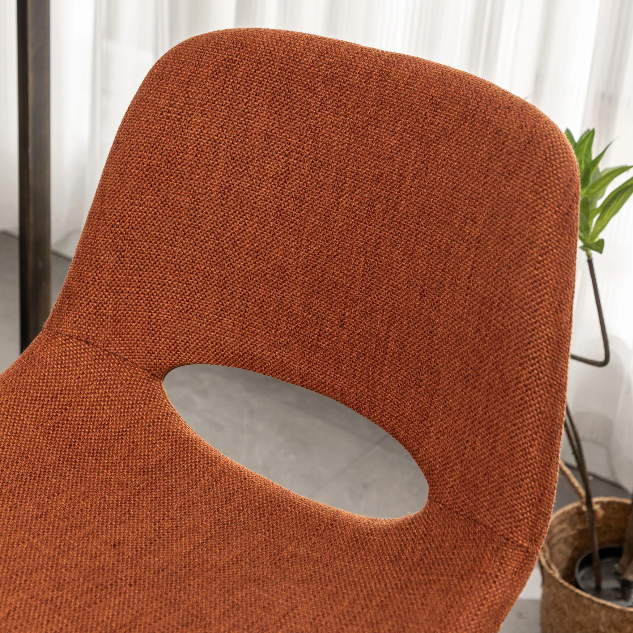 Porth - 28.25" Fabric Kitchen Counter Height Stools (Set of 2) - Orange - Image 5