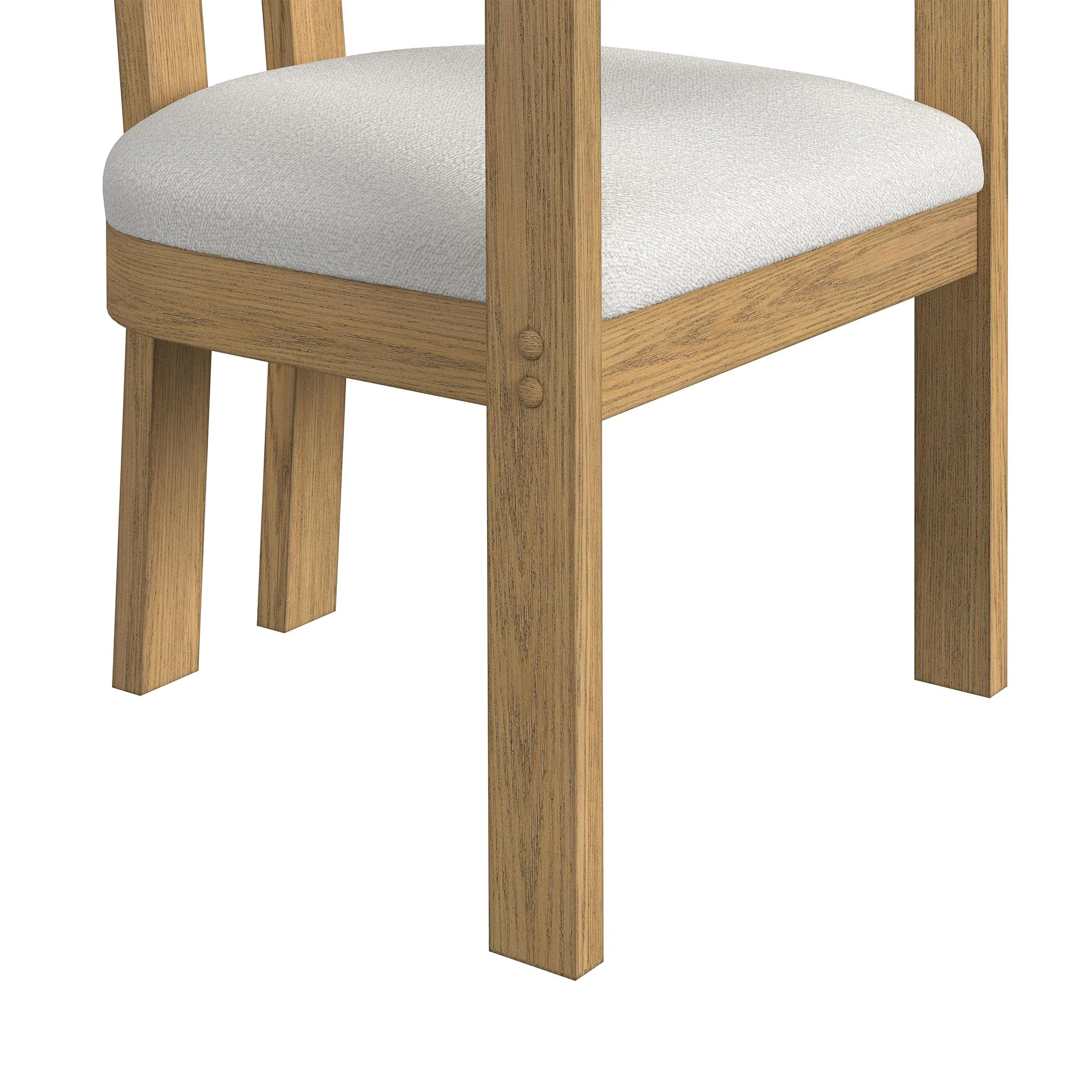 Portland - Fabric Arm Chair (Set of 2) - Natural / Snow White - Image 7