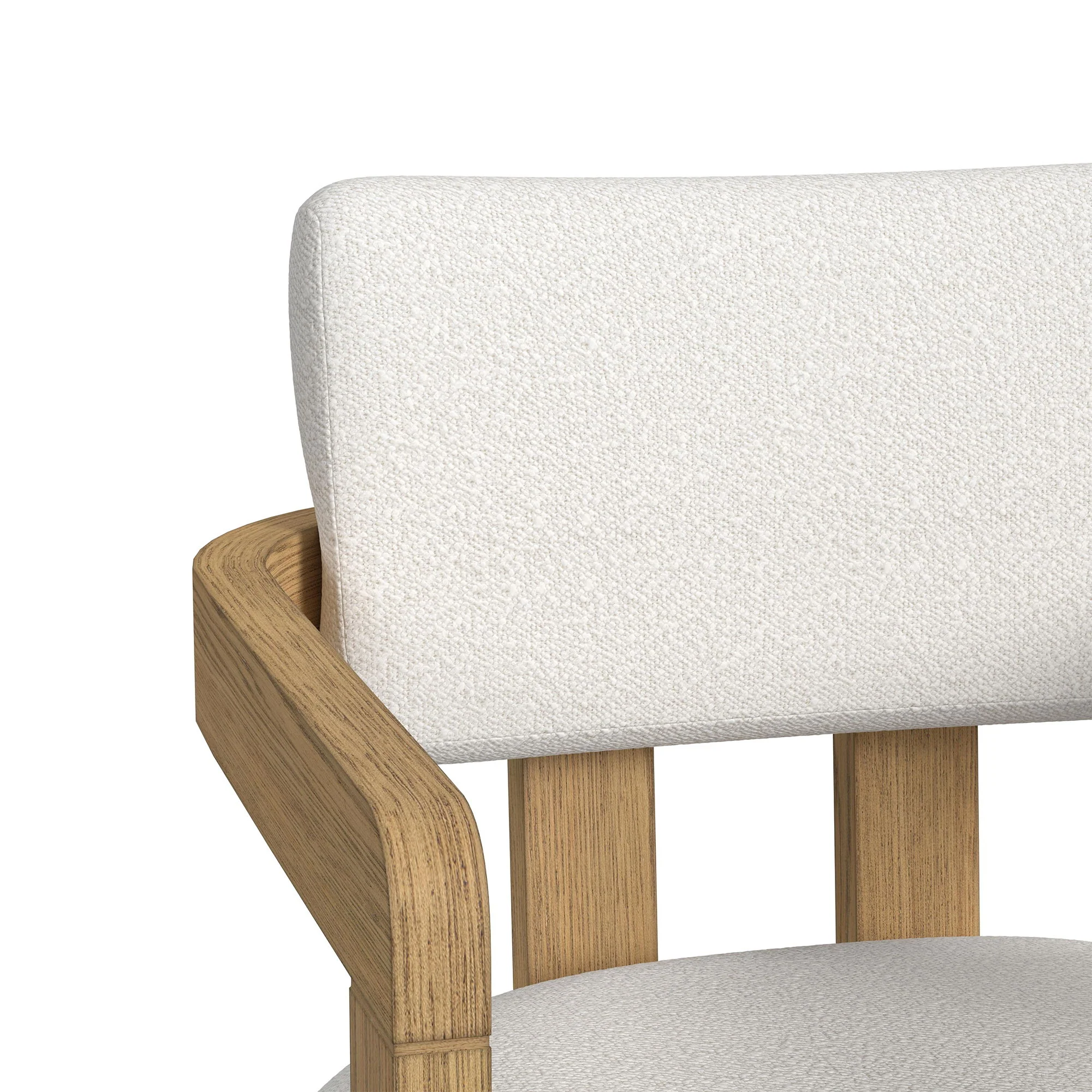 Portland - Fabric Arm Chair (Set of 2) - Natural / Snow White - Image 8