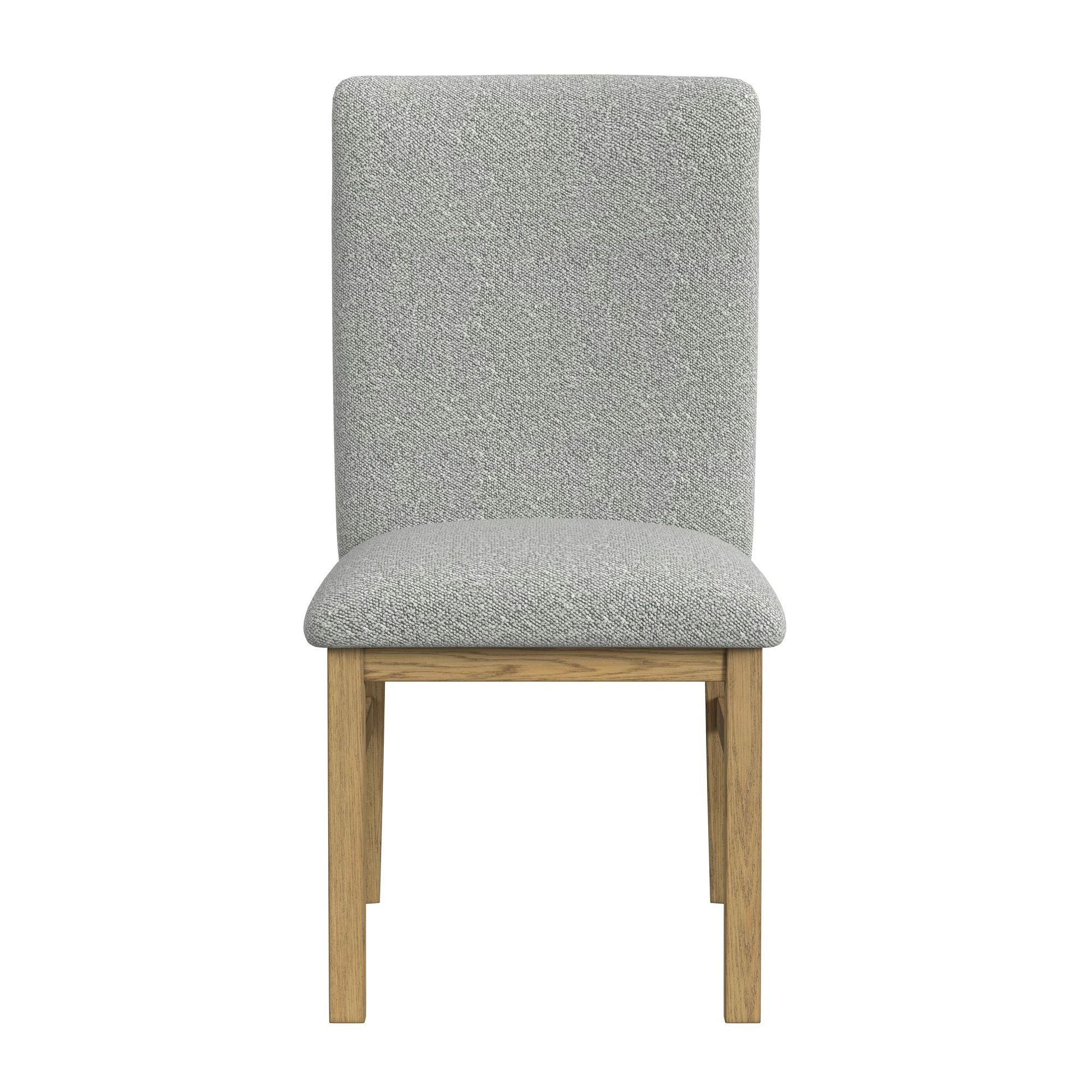 Portland - Square Back Dining Side Chair (Set of 2) - Natural / Gray - Image 2