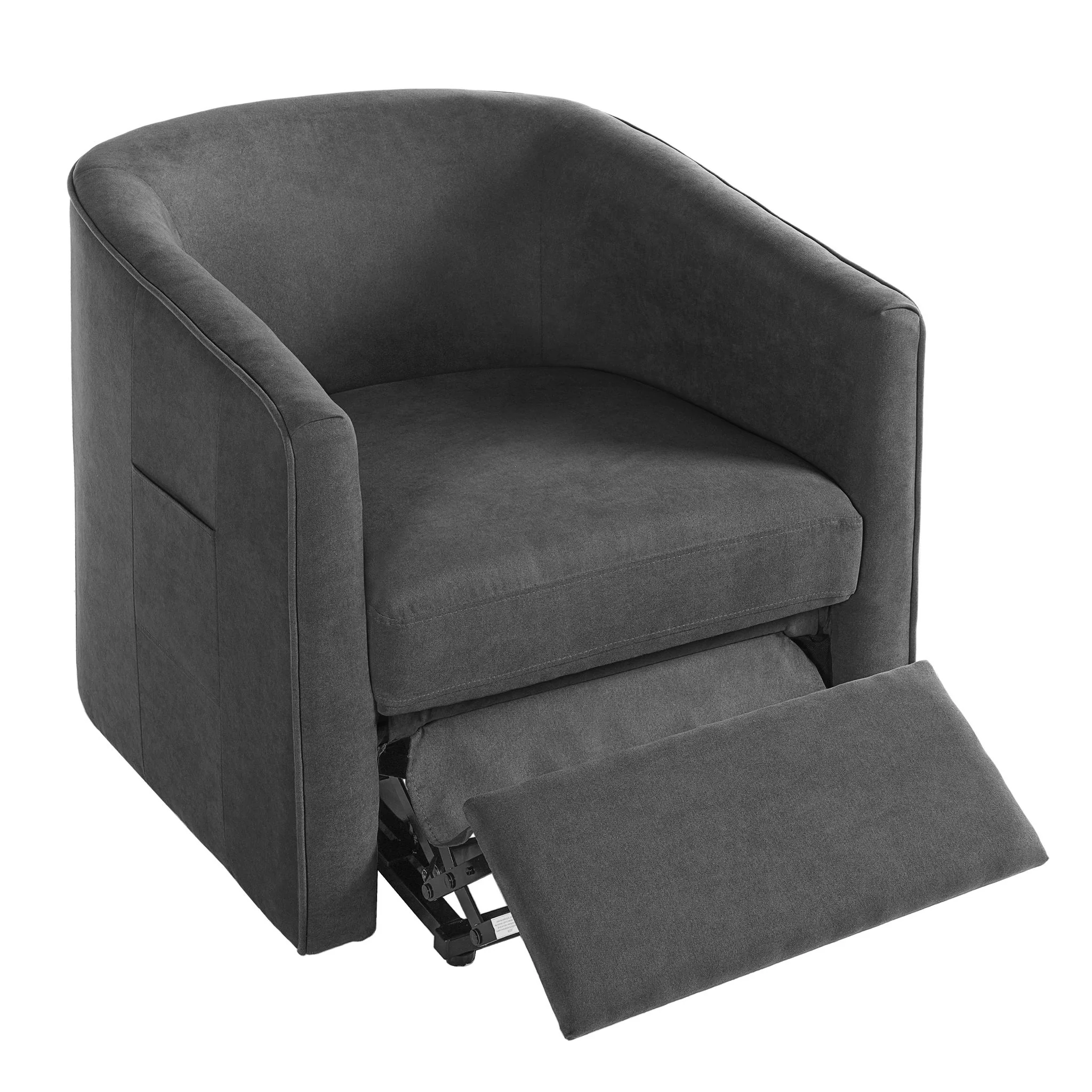 Power Lift Recliner Barrel Shape Reclining Chair With Footrest And Side Pocket - Image 8