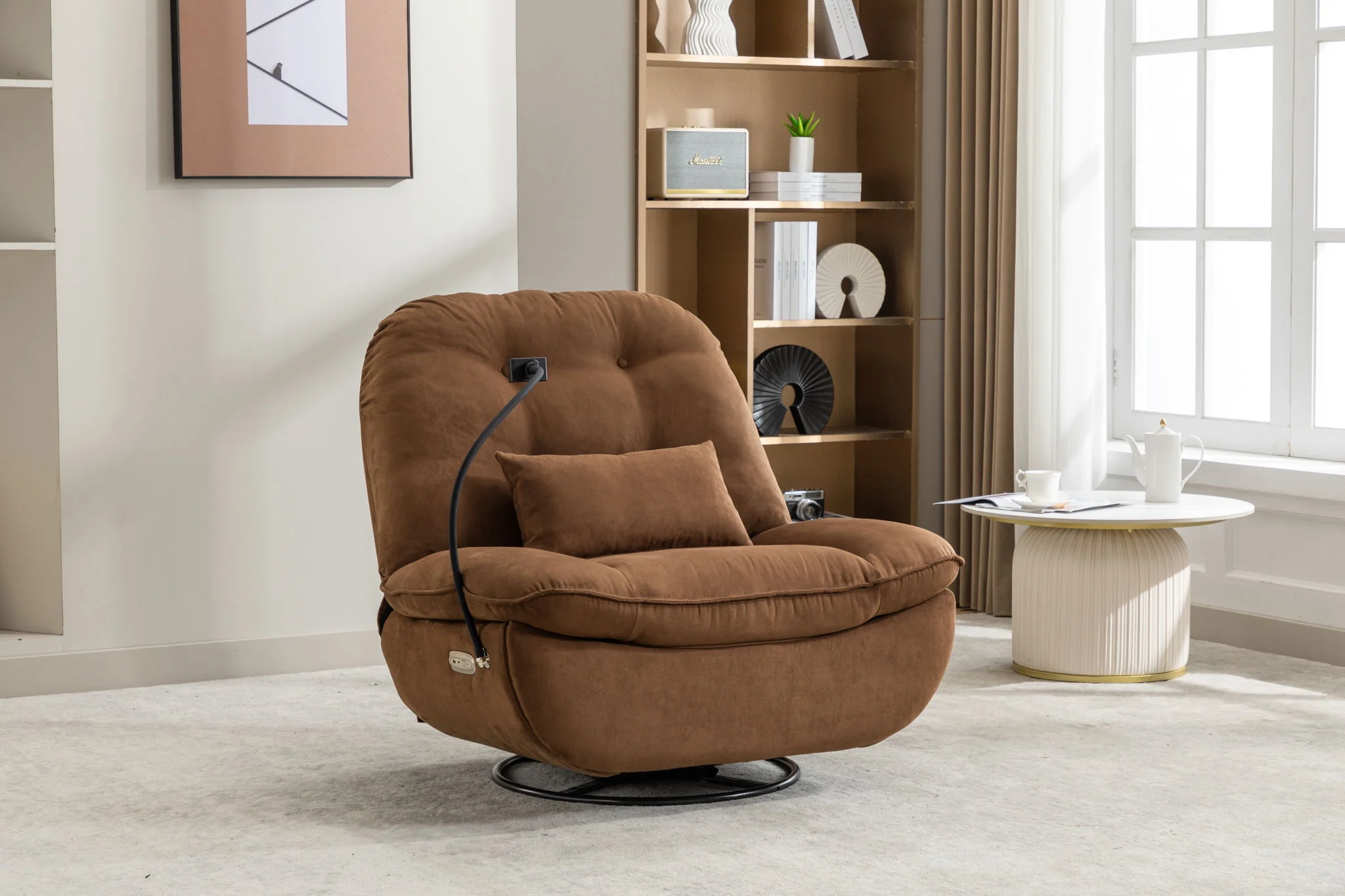 Power Recliner Swivel Glider USB Charger With tooth Music Player, Sleep, Working, Game And Leisure - Image 14