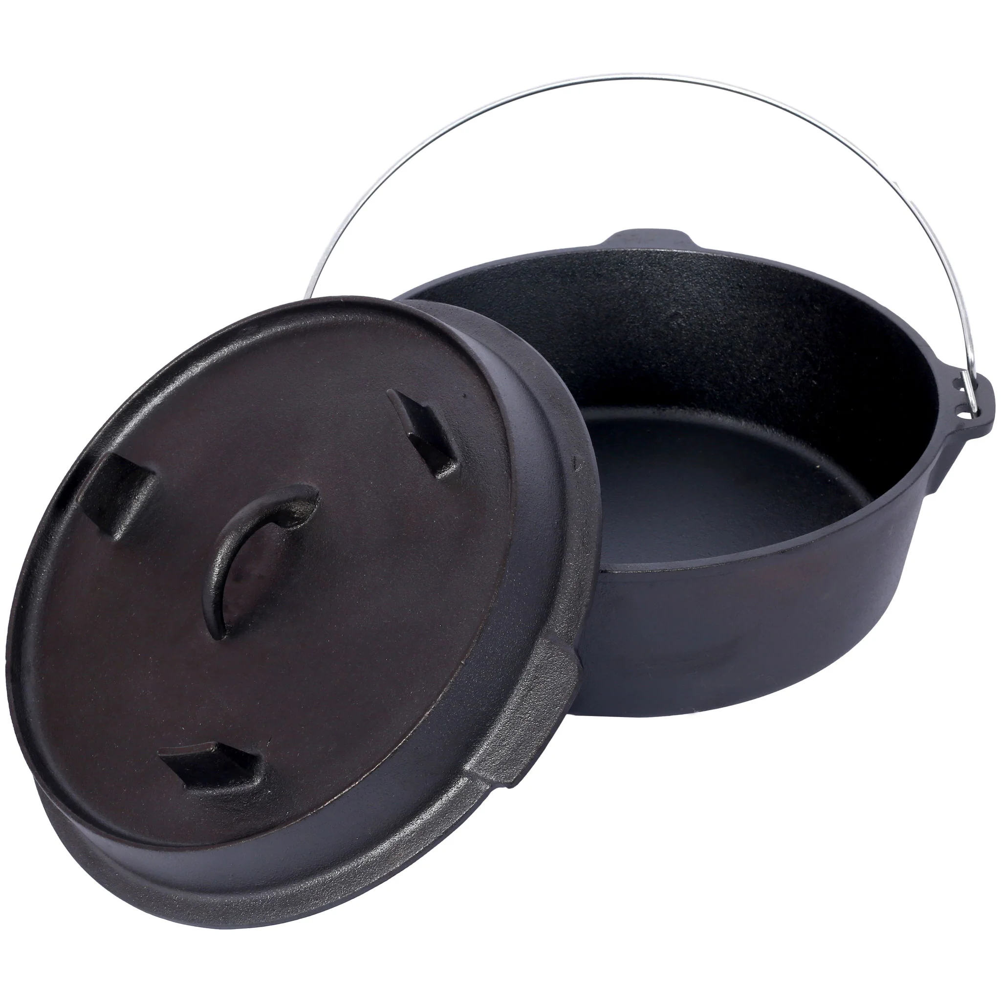 Pre-Seasoned Cast Dutch Oven With Skillet Lid And Pot Rack - Image 13