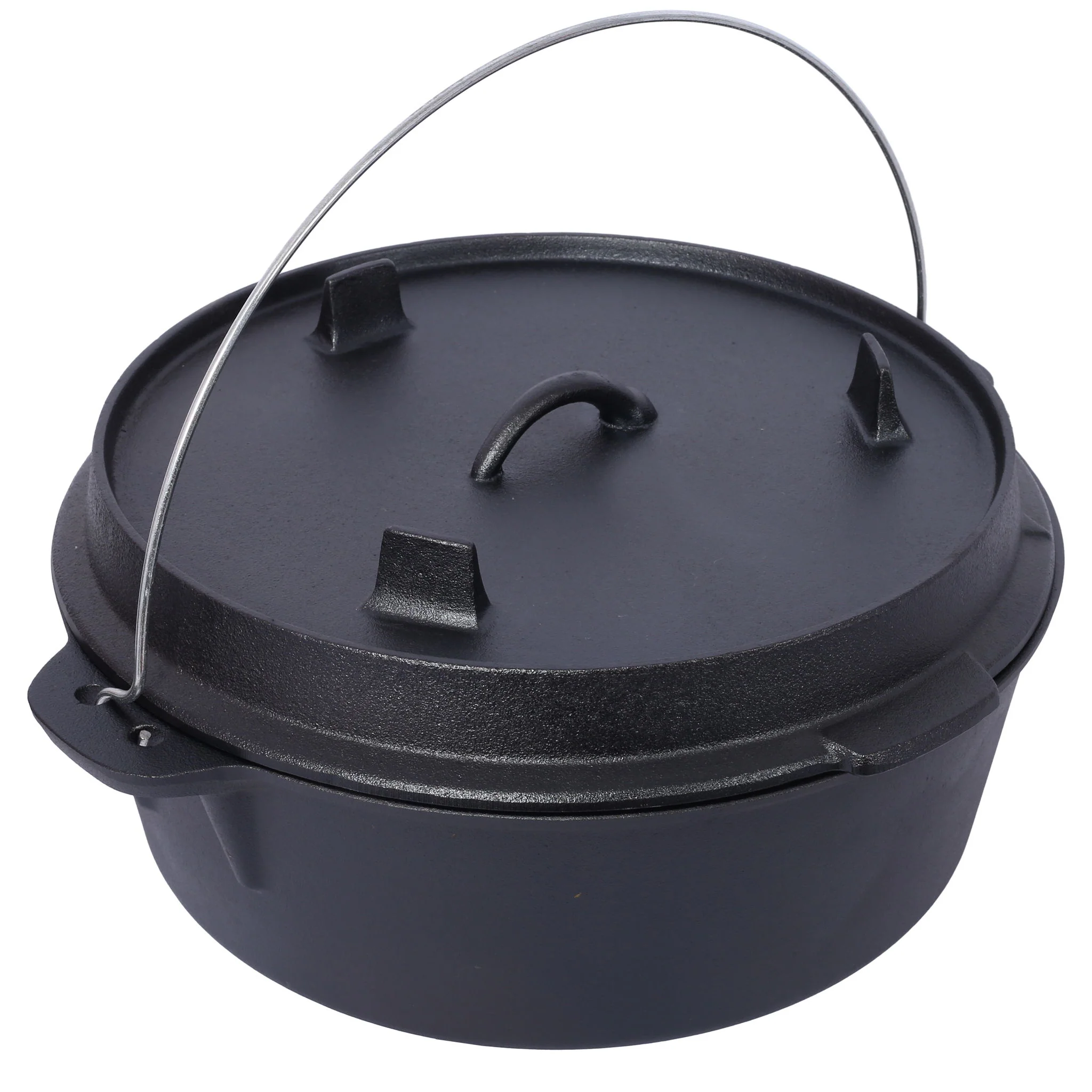 Pre-Seasoned Cast Dutch Oven With Skillet Lid And Pot Rack - Image 23