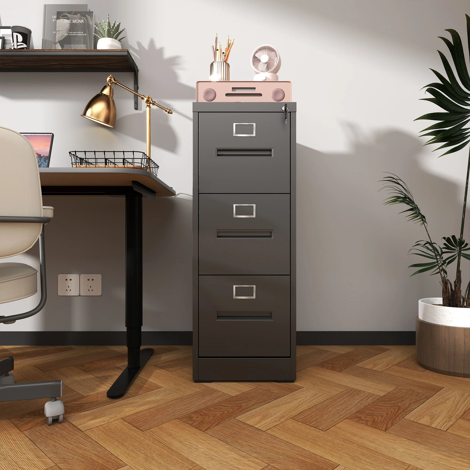 Premium Drawer File Cabinet With Lock, Metal Vertical Design, A4 Legal / Letter Size - Image 13