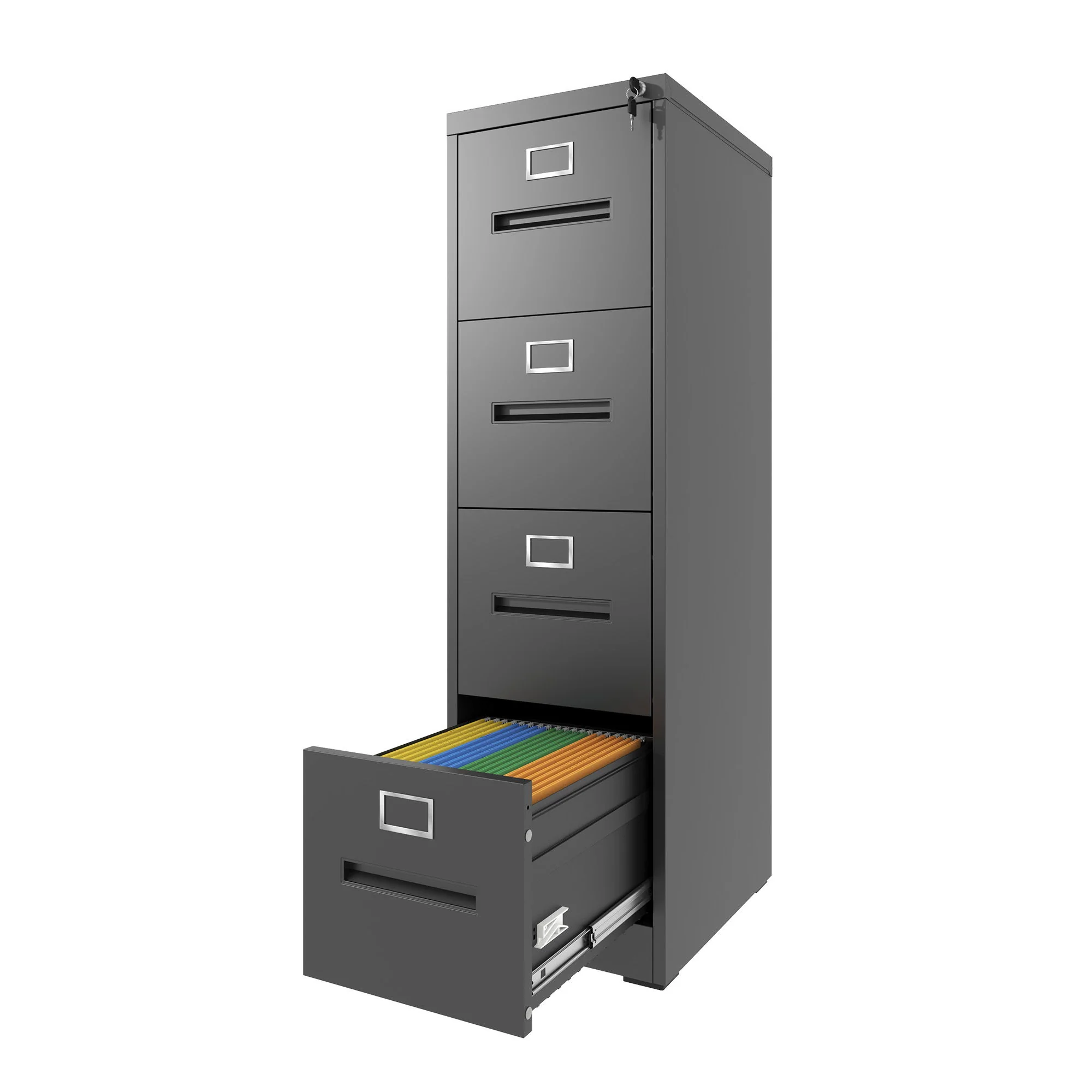 Premium Drawer File Cabinet With Lock, Metal Vertical Design, A4 Legal / Letter Size - Image 3