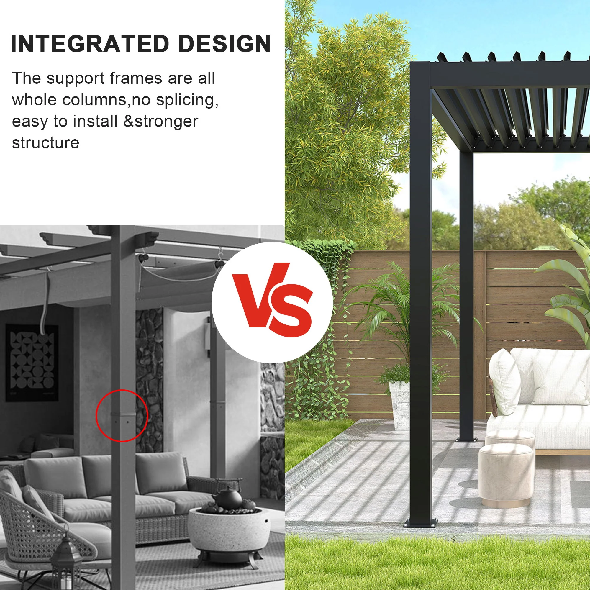 Premium Louver Pergola Aluminium Frame & Louvers - Image 13
