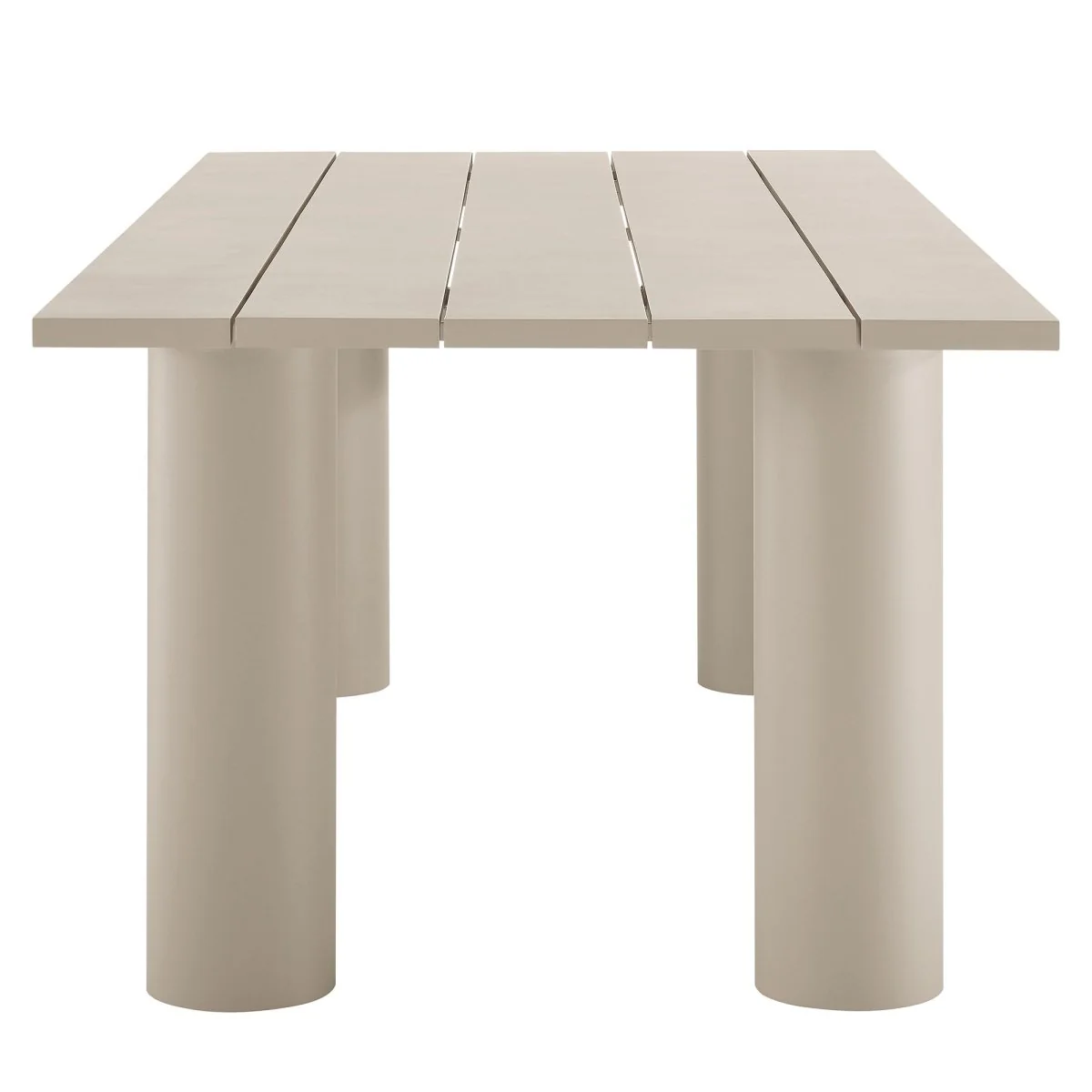 Premium Modern Round Aluminum Outdoor Dining Set with Curved Chairs and Table - Image 70