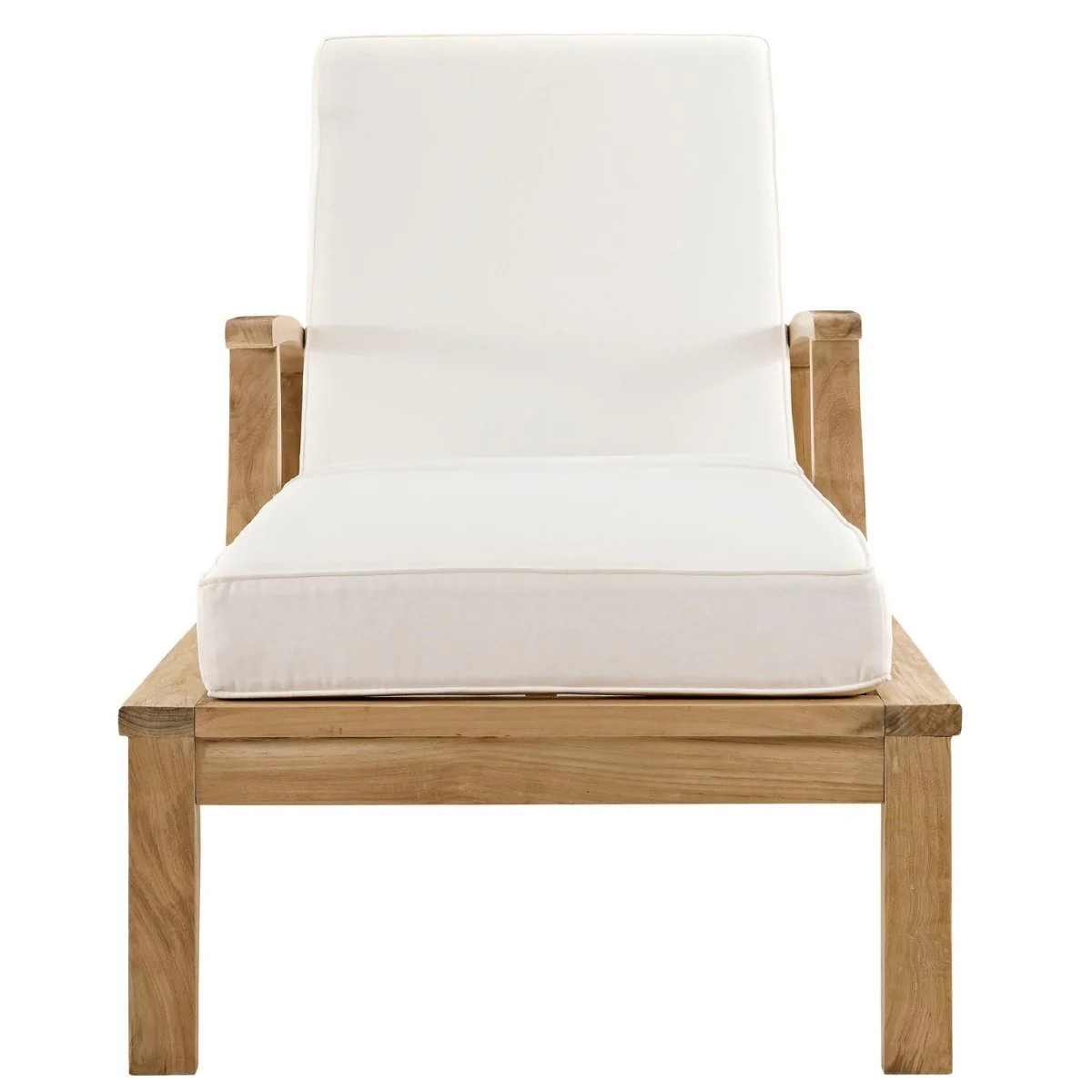 Premium Teak Wood Outdoor Chaise Lounge Adjustable Back Solid Teak Patio Lounger - Image 20
