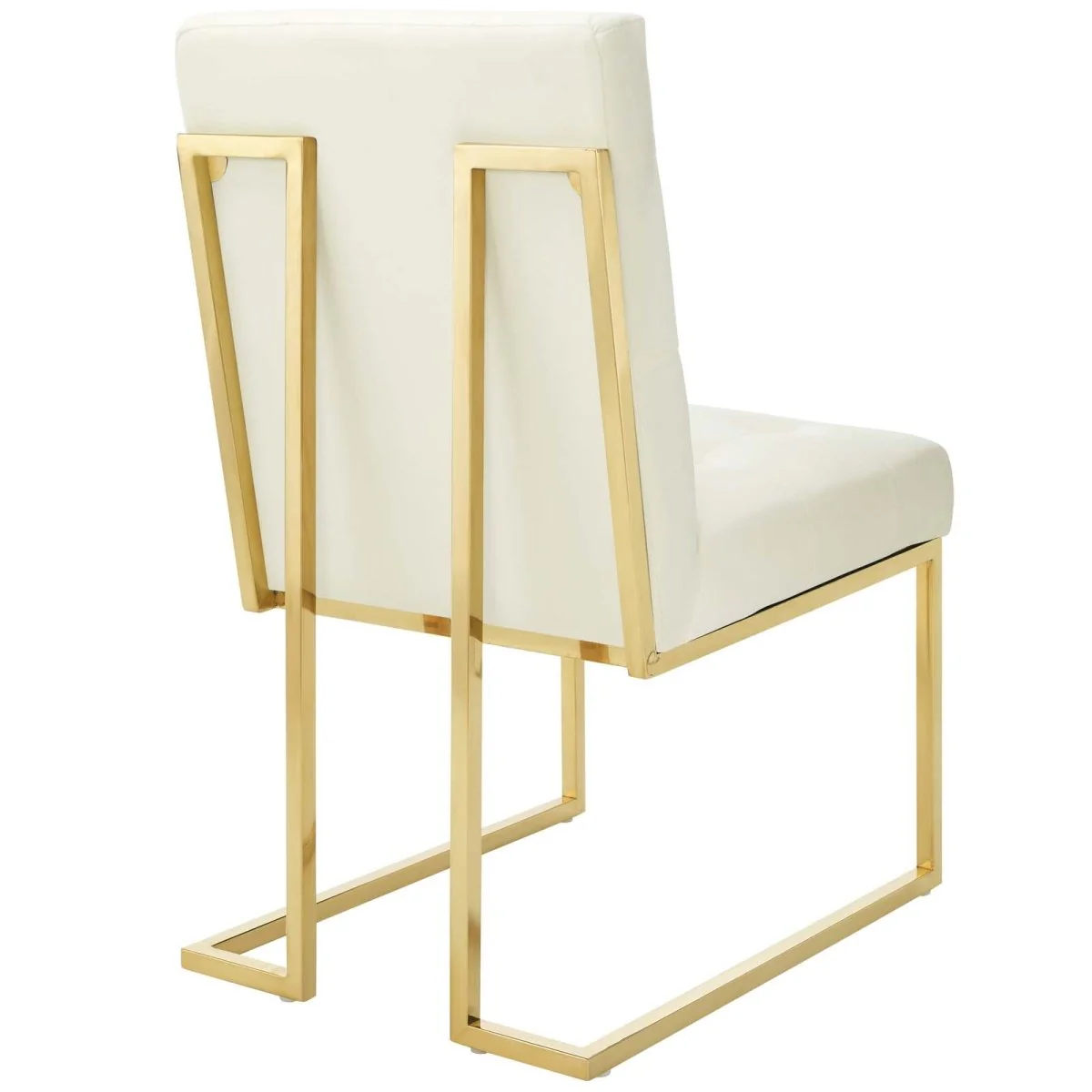 Privy Gold Stainless Steel Performance Velvet Dining Chair Set of 2 - Image 11