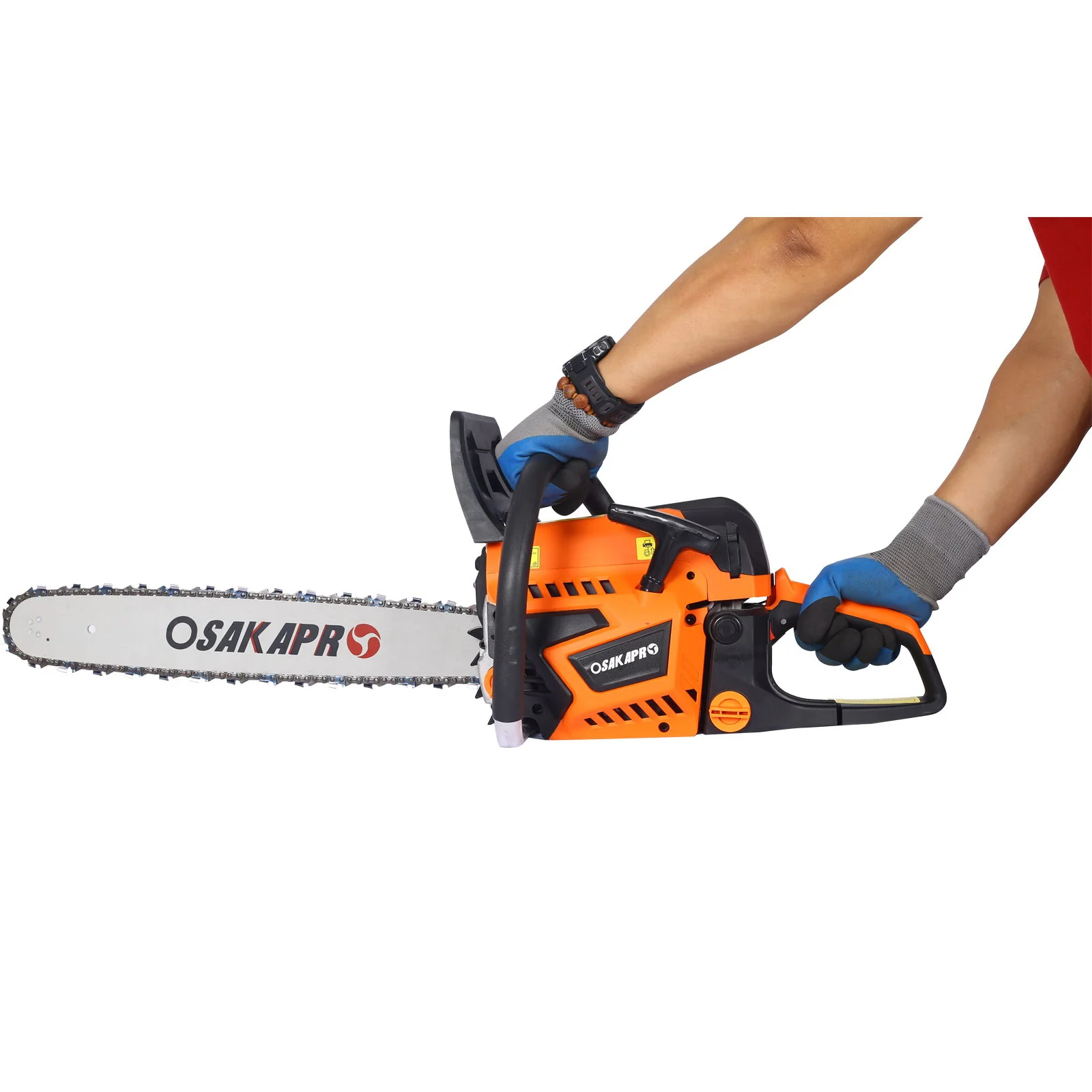 Professional Gasoline Chainsaw 20" 52Cc For Tree And Wood Cutting - Orange - Image 8