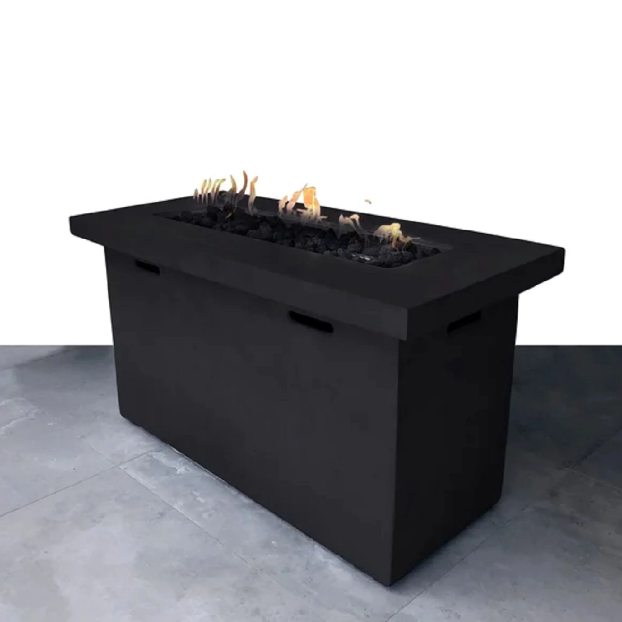 Propane Fire Pit Table Outdoor Patio Heater Reinforced Cement 42x25in - Image 3