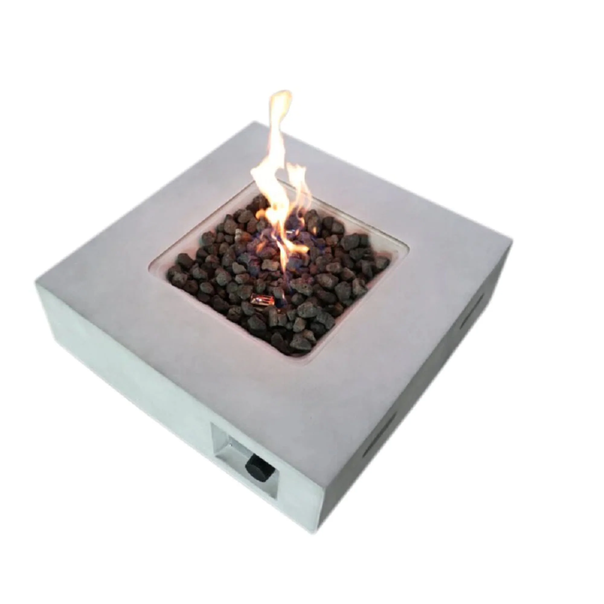 Propane Gas Fire Pit Table Concrete Outdoor Heater 30x11in - Image 5