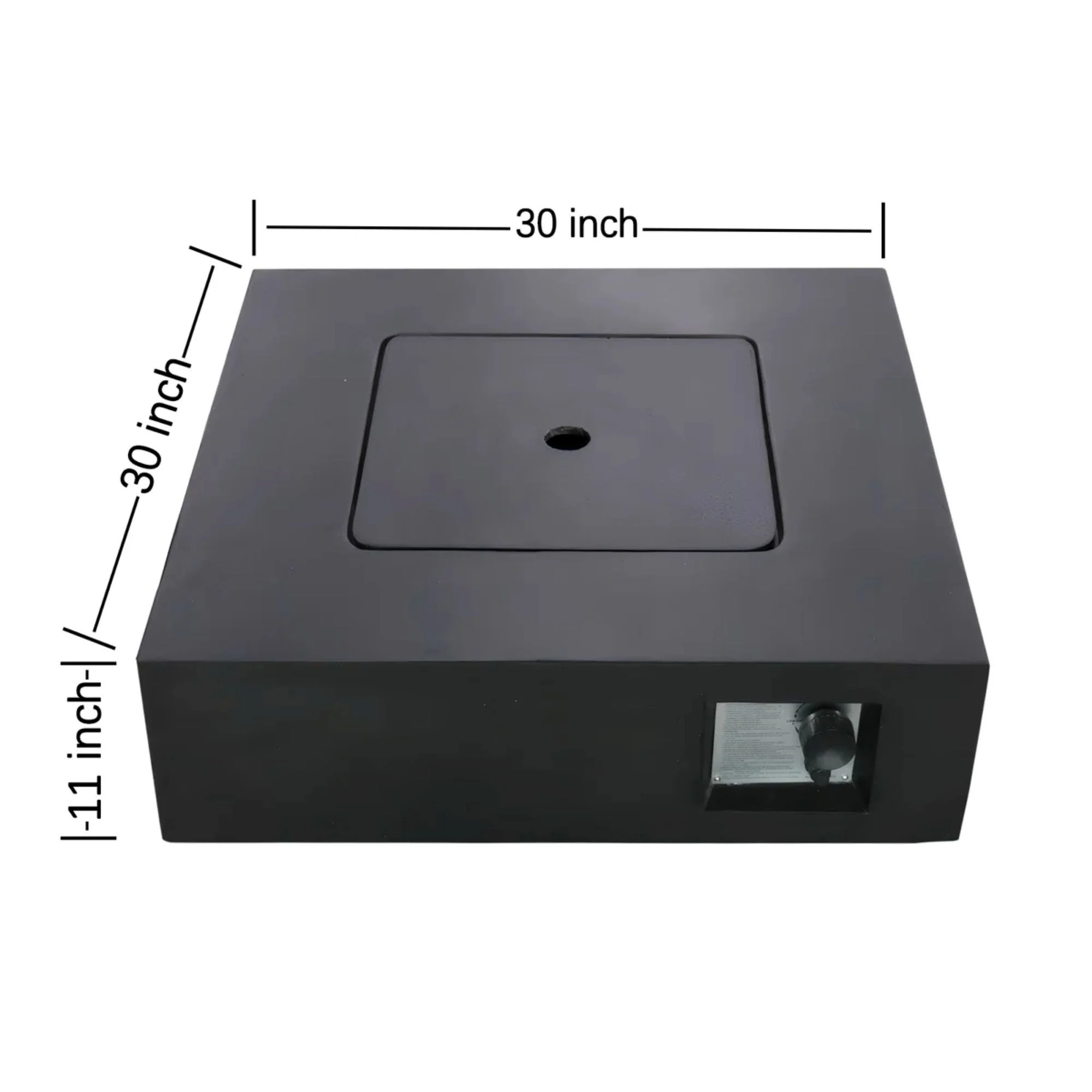 Propane Gas Fire Pit Table Concrete Outdoor Heater 30x11in - Image 6