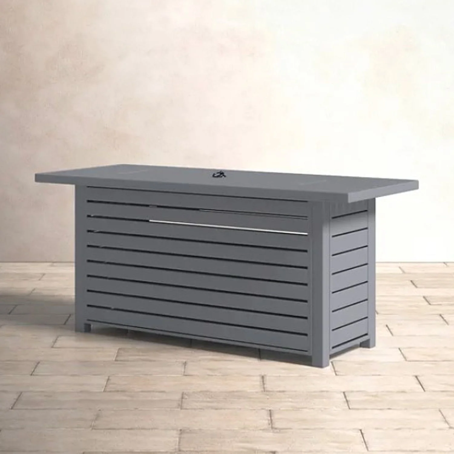 Propane Natural Gas Outdoor Fire Pit Table Steel 54x25in Gray - Image 4