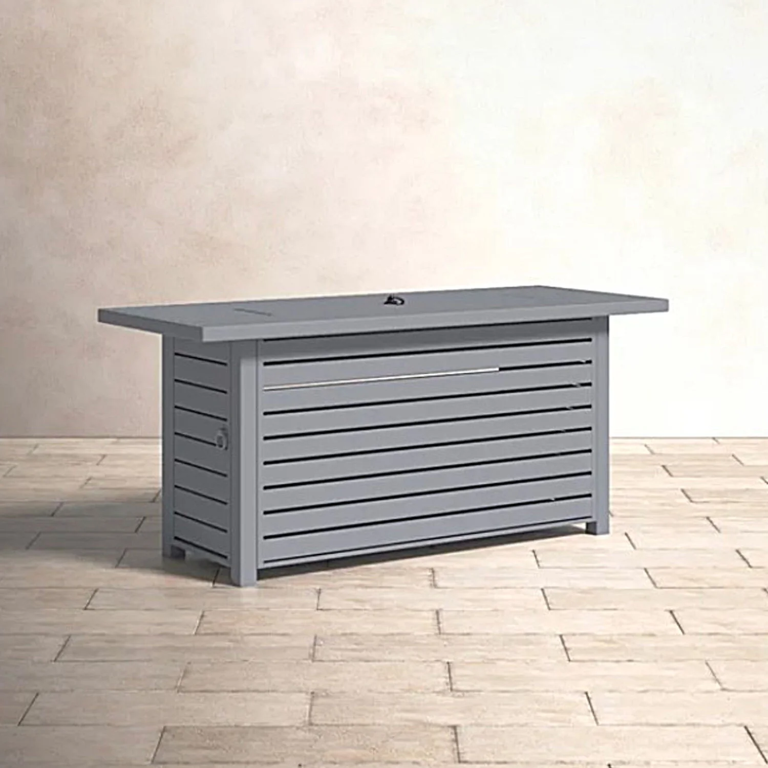 Propane Natural Gas Outdoor Fire Pit Table Steel 54x25in Gray - Image 6
