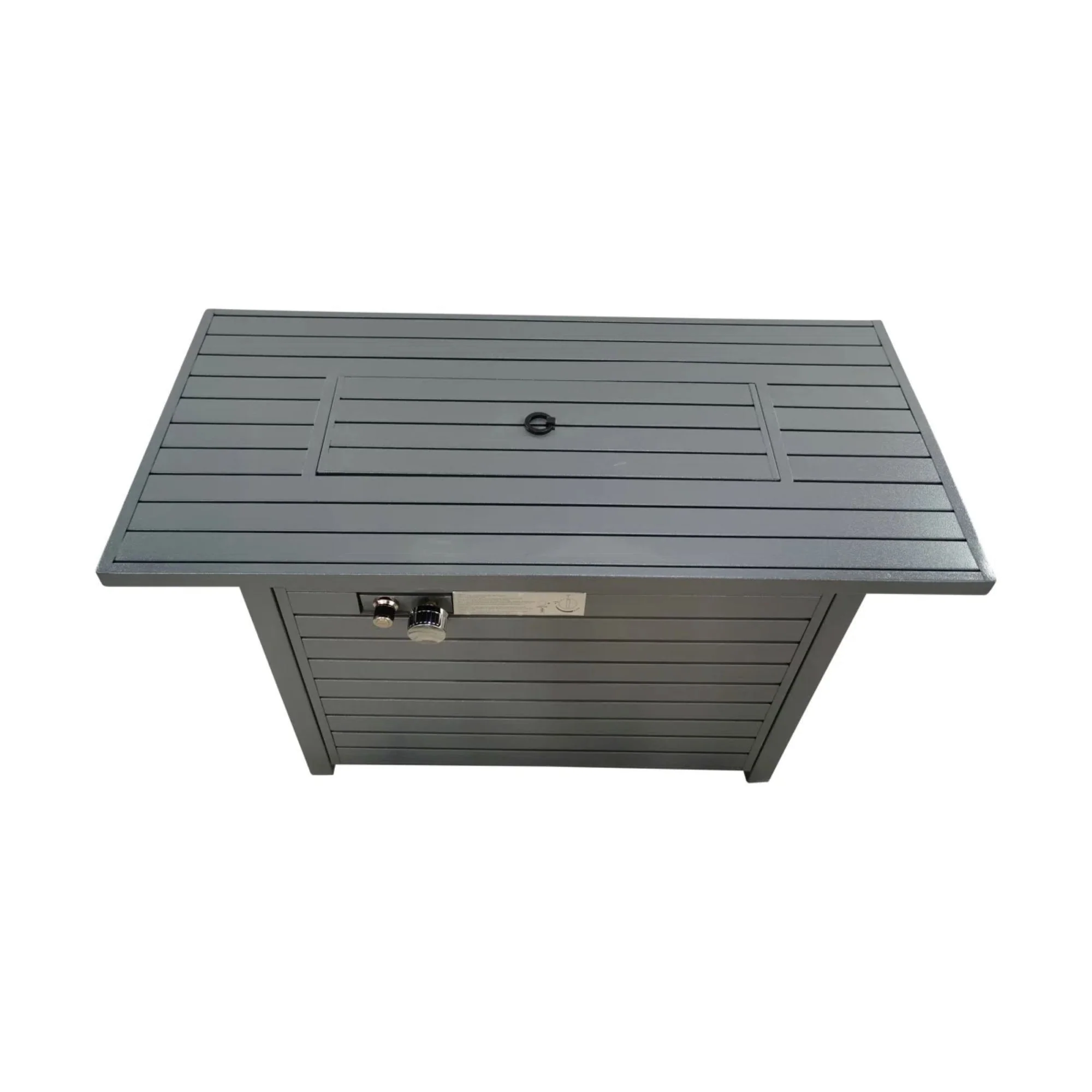 Propane Outdoor Fire Pit Table Steel Modern Patio Furniture 42x25in - Image 4