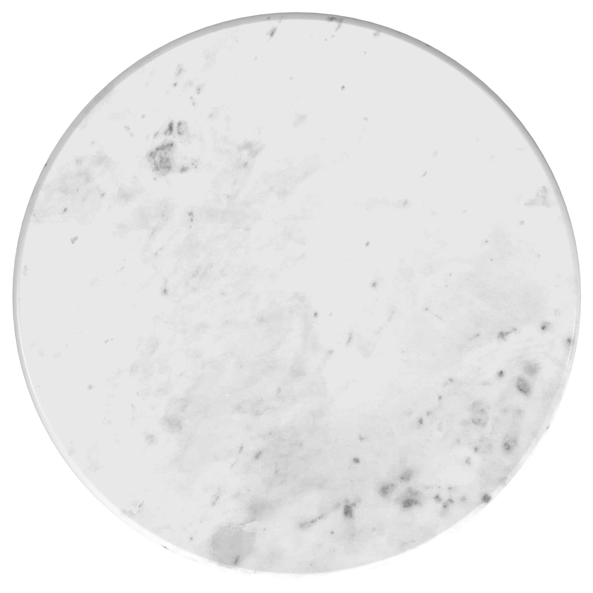Prussia - Round Side Table - White Marble - Image 3