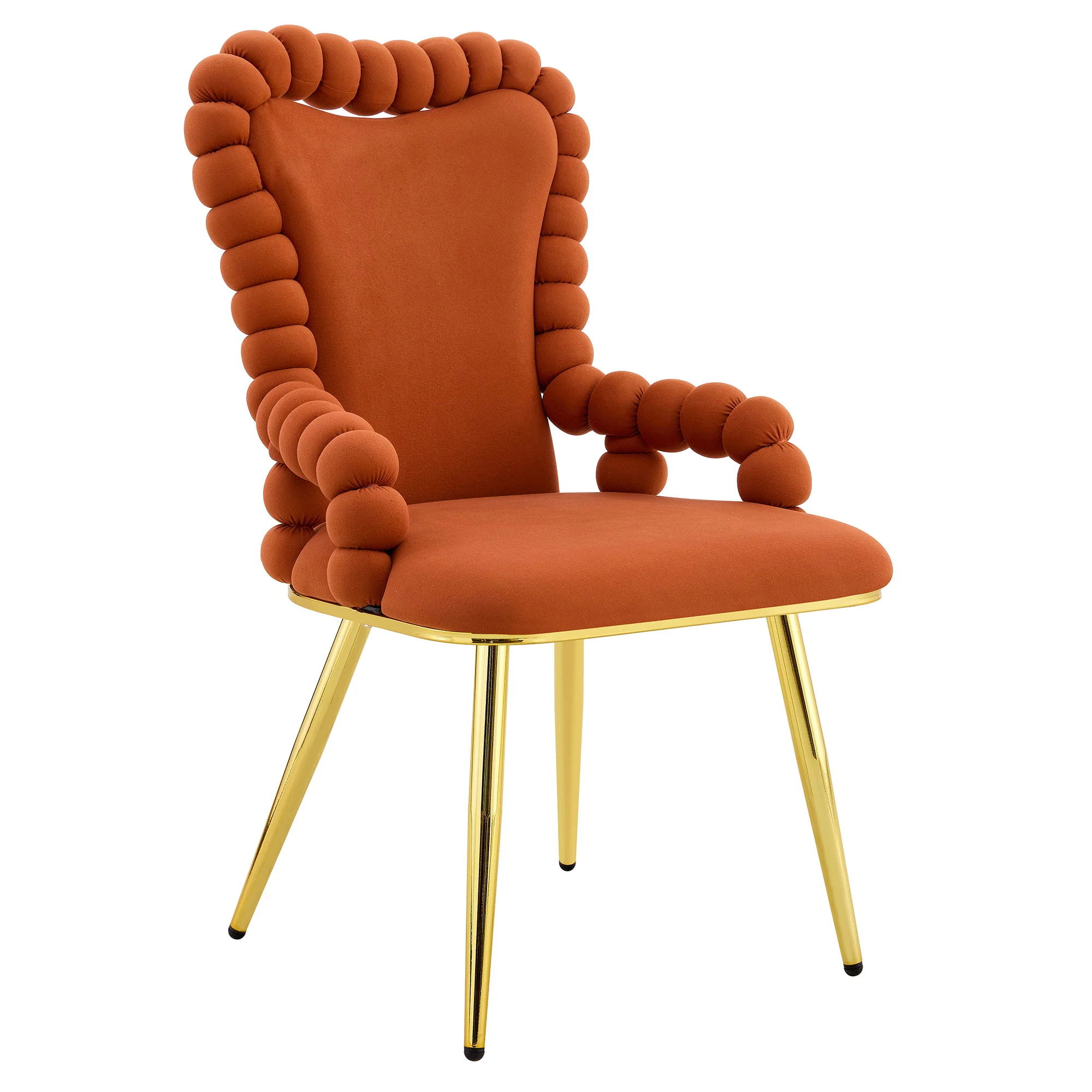Puffy Bubble, Ball Chain Chair With Armrests For Dining Room (Set of 2) - Image 2