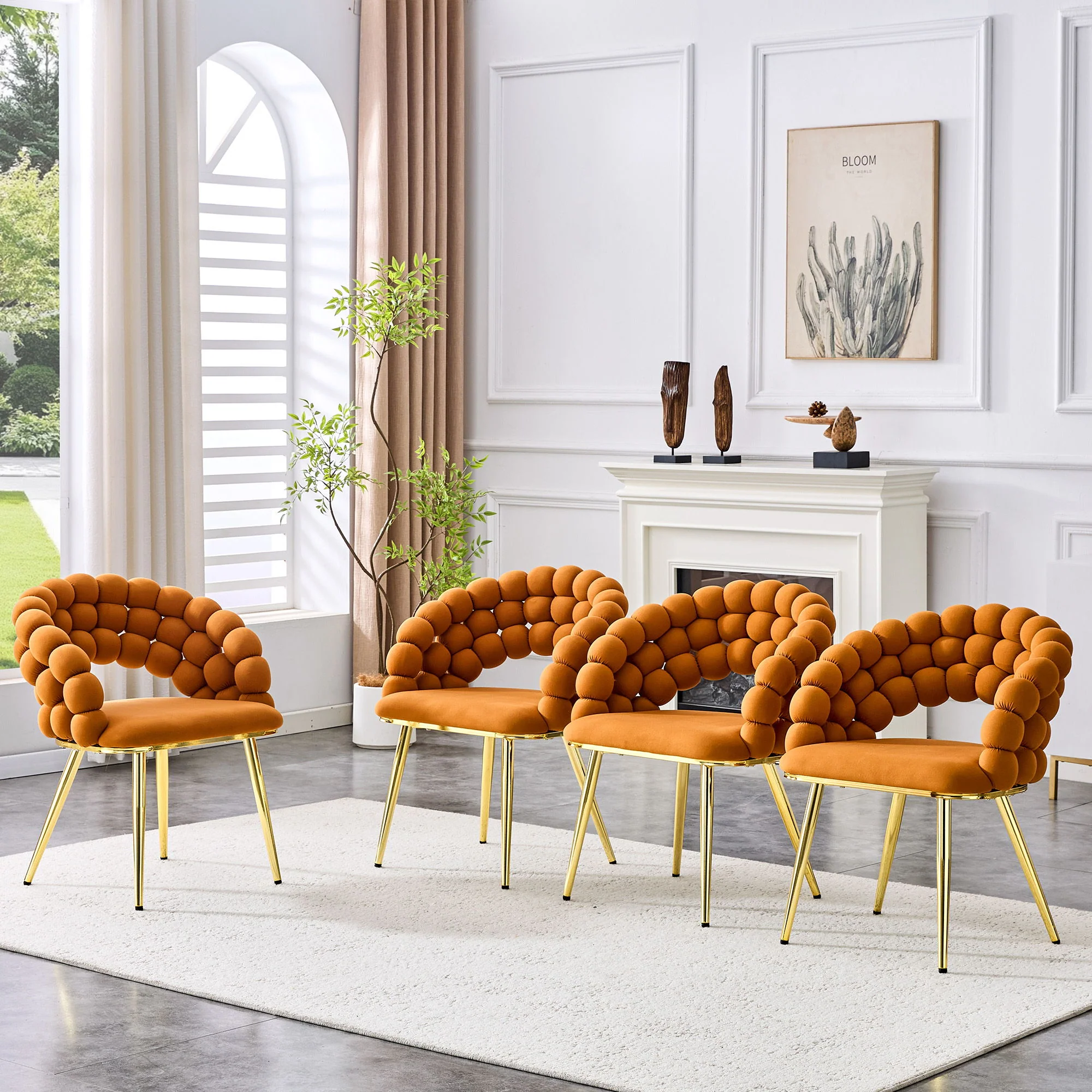 Puffy Bubble, Ball Chain Chairs For Dining Room (Set of 2) - Image 10
