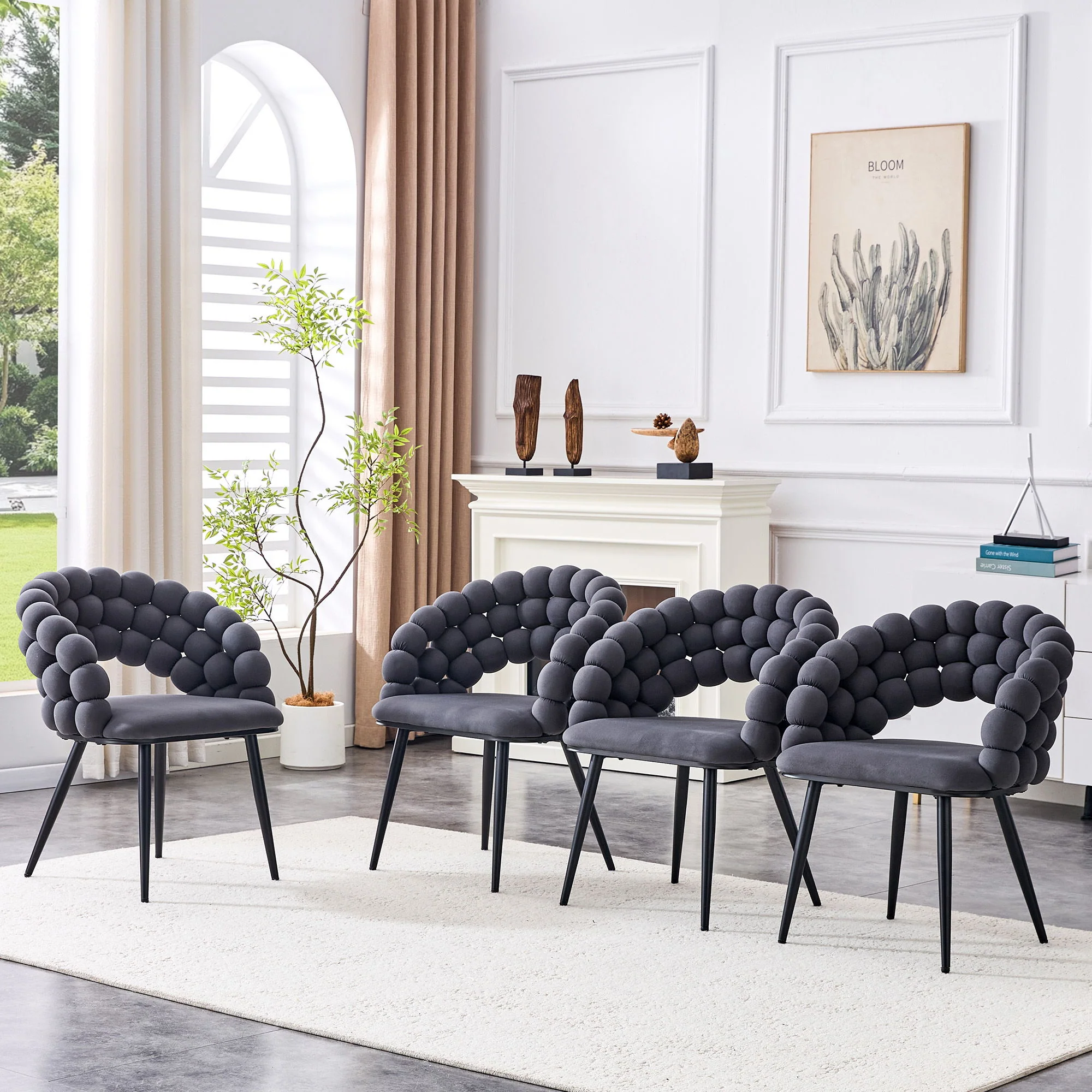 Puffy Bubble, Ball Chain Chairs For Dining Room (Set of 2) - Image 17