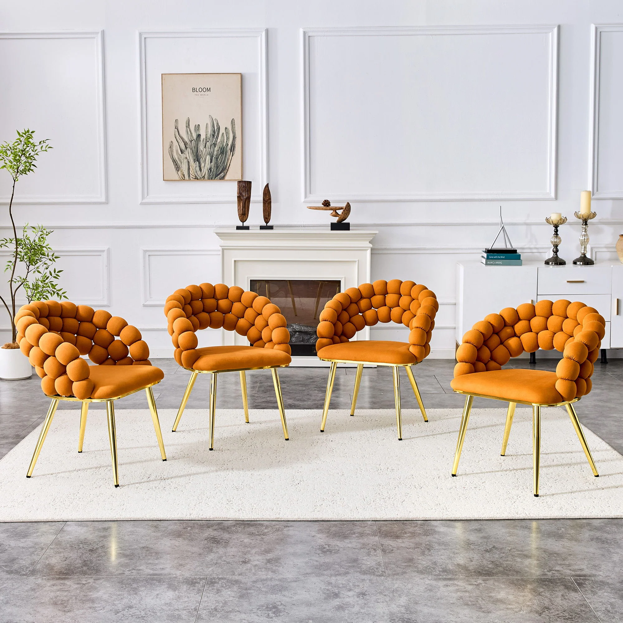 Puffy Bubble, Ball Chain Chairs For Dining Room (Set of 2) - Image 8