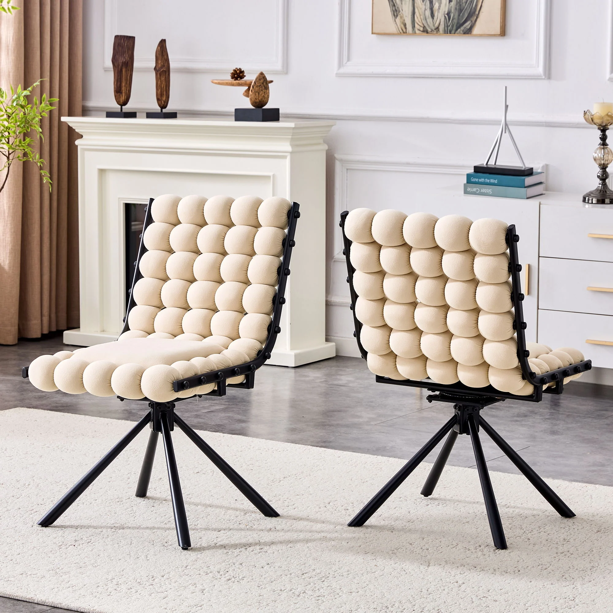 Puffy Bubble, Ball Chain Dining Chairs For Dining Room (Set of 2) - Image 16