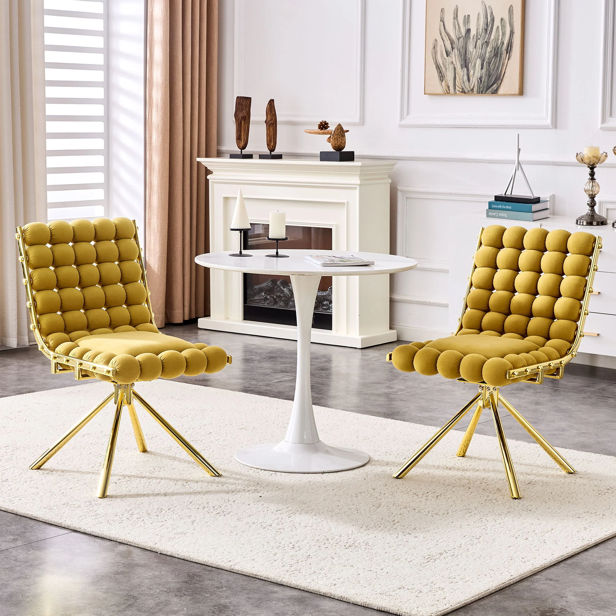 Puffy Bubble, Ball Chain Dining Chairs For Dining Room (Set of 2) - Image 9