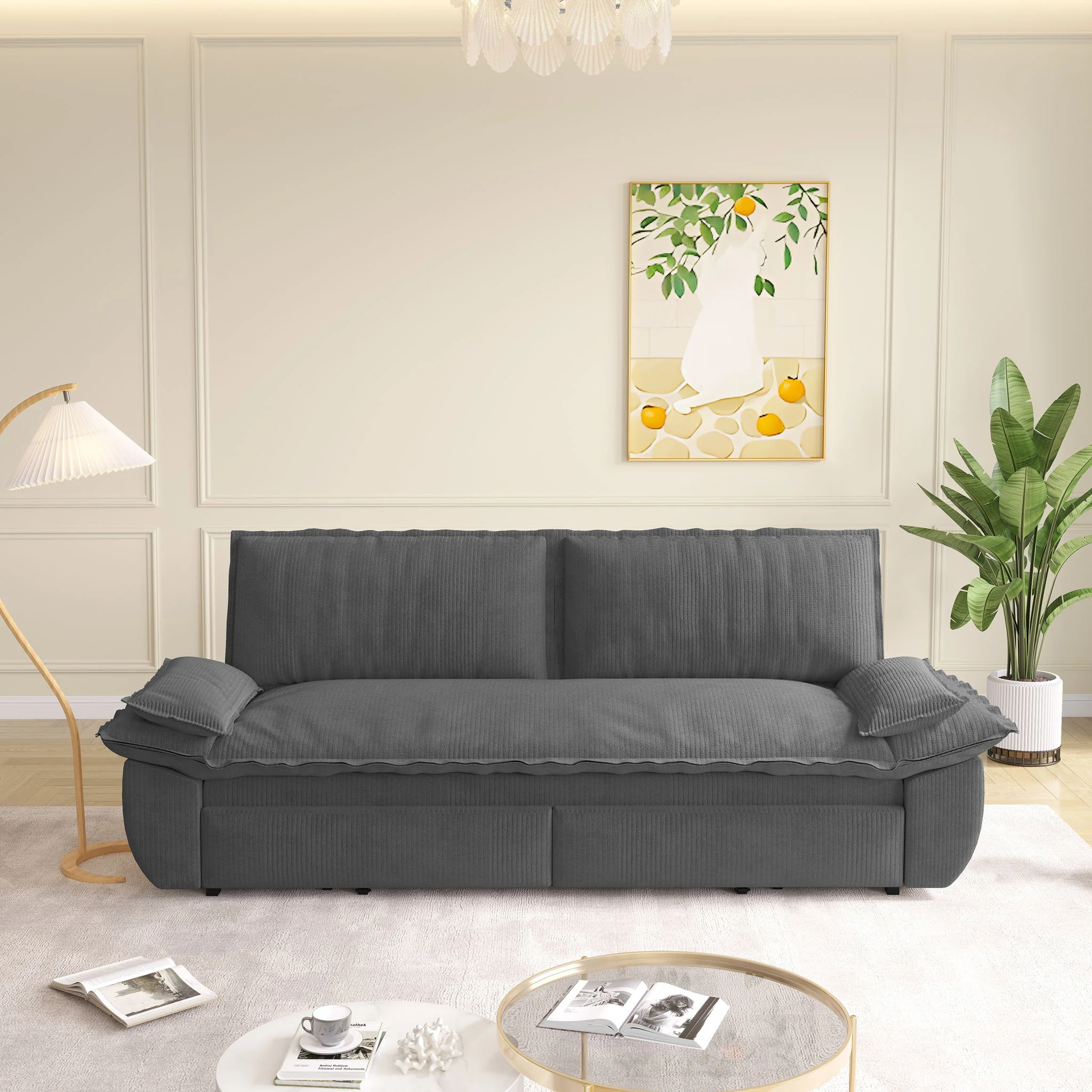 Pull Out 3-In-1 Convertible Sleeper Sofa - Image 10