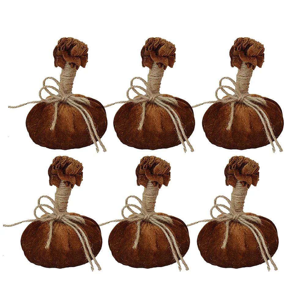 Pumpkin Ornament For Holiday Harvest Festival Fall Festival & Thanksgiving (Set of 6) - Image 2