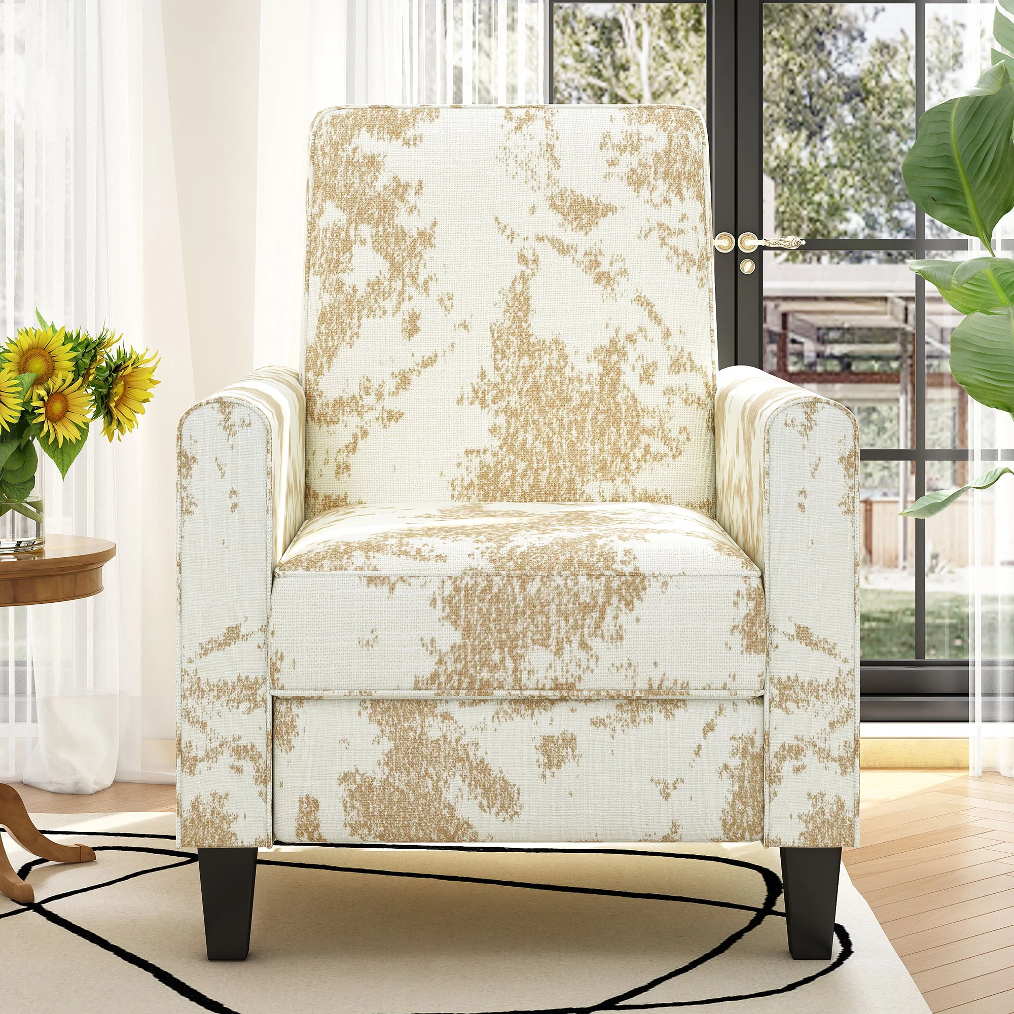 Push Back Upholstered Recliner Armchair - Image 6
