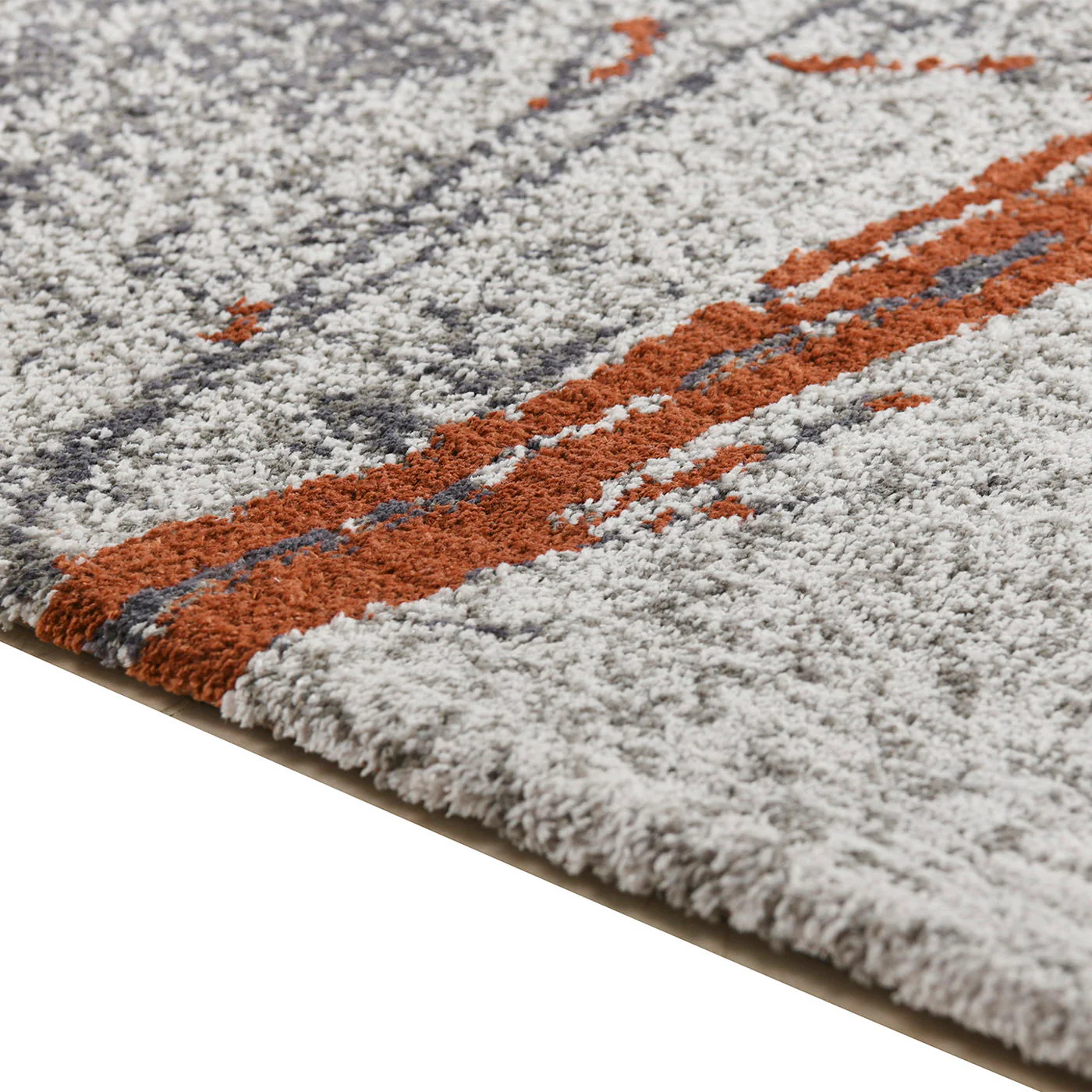 Quarry - 5' X 6.5' Abstract Area Rug - Gray / Orange - Image 7