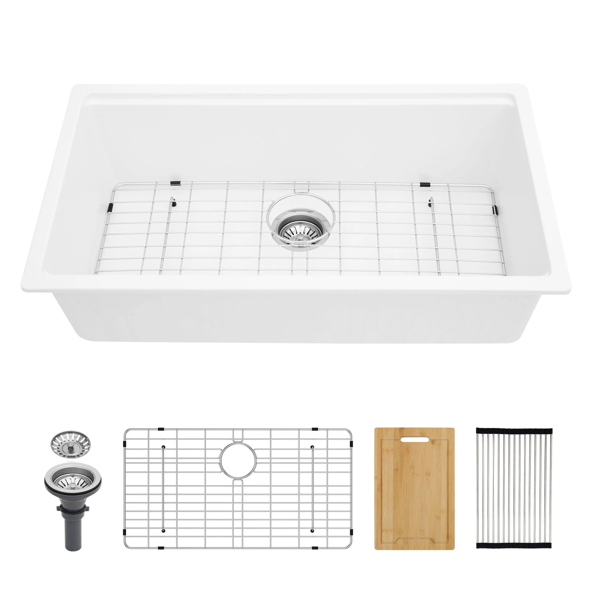 Quartz Kitchen Sink, Granite Composite Workstation Undermount - Image 3
