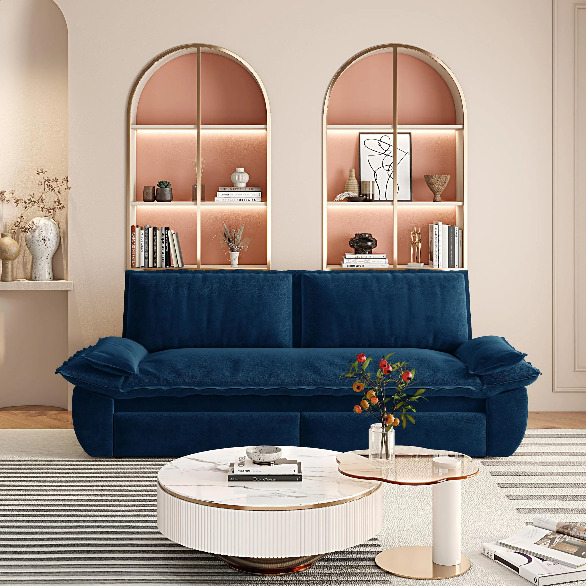 Queen Pull Out Bed, 3 In 1 Convertible Sleeper Sofa - Image 28