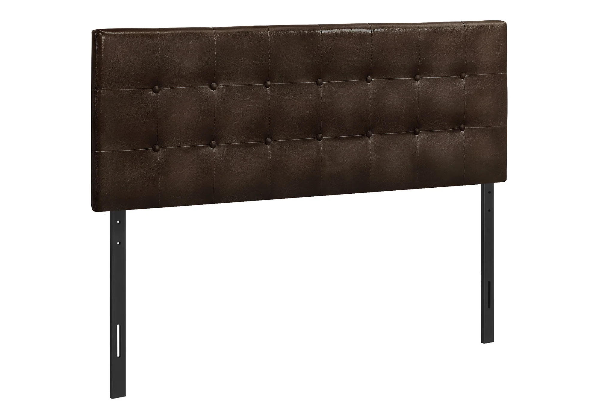 Queen Size, Bed Headboard Only, Upholstered, Transitional - Brown - Image 5