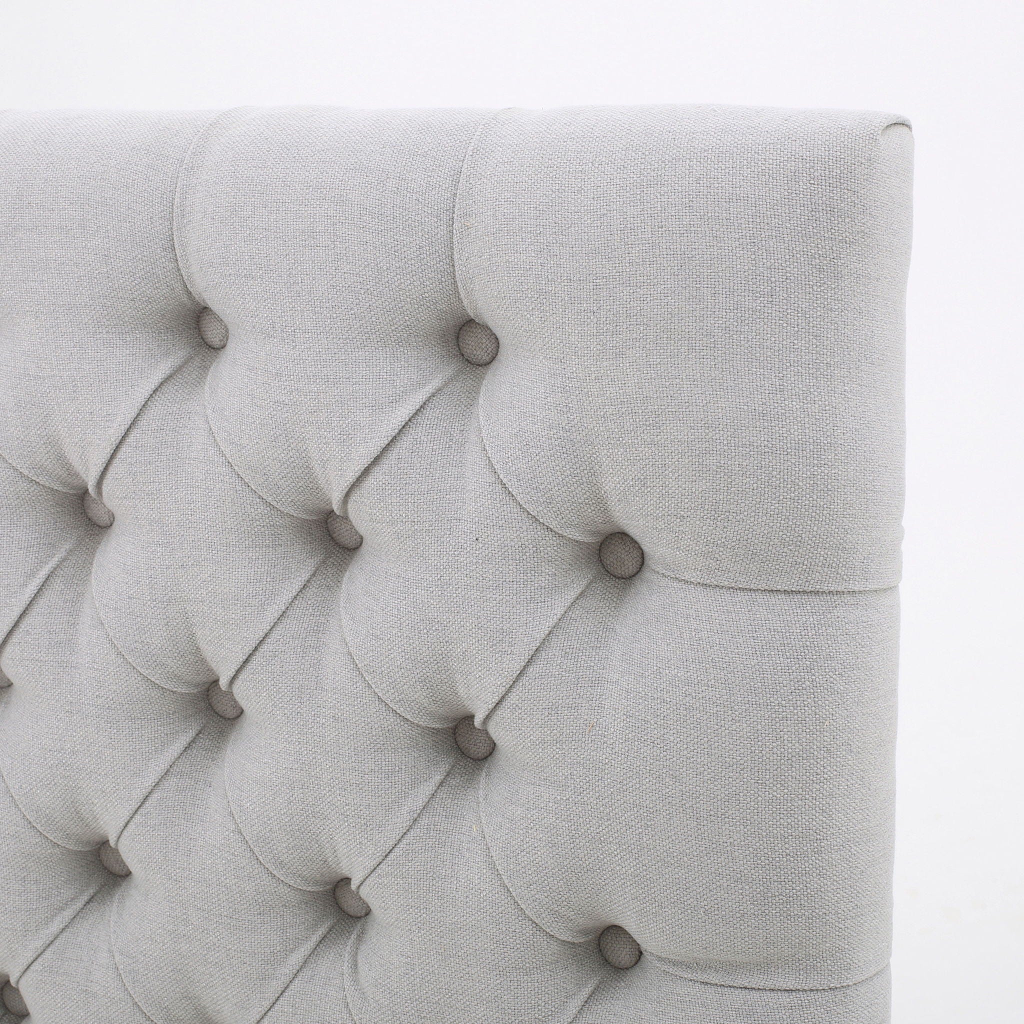 Queen Size Headboard With Button Tufting - Light Gray - Image 9