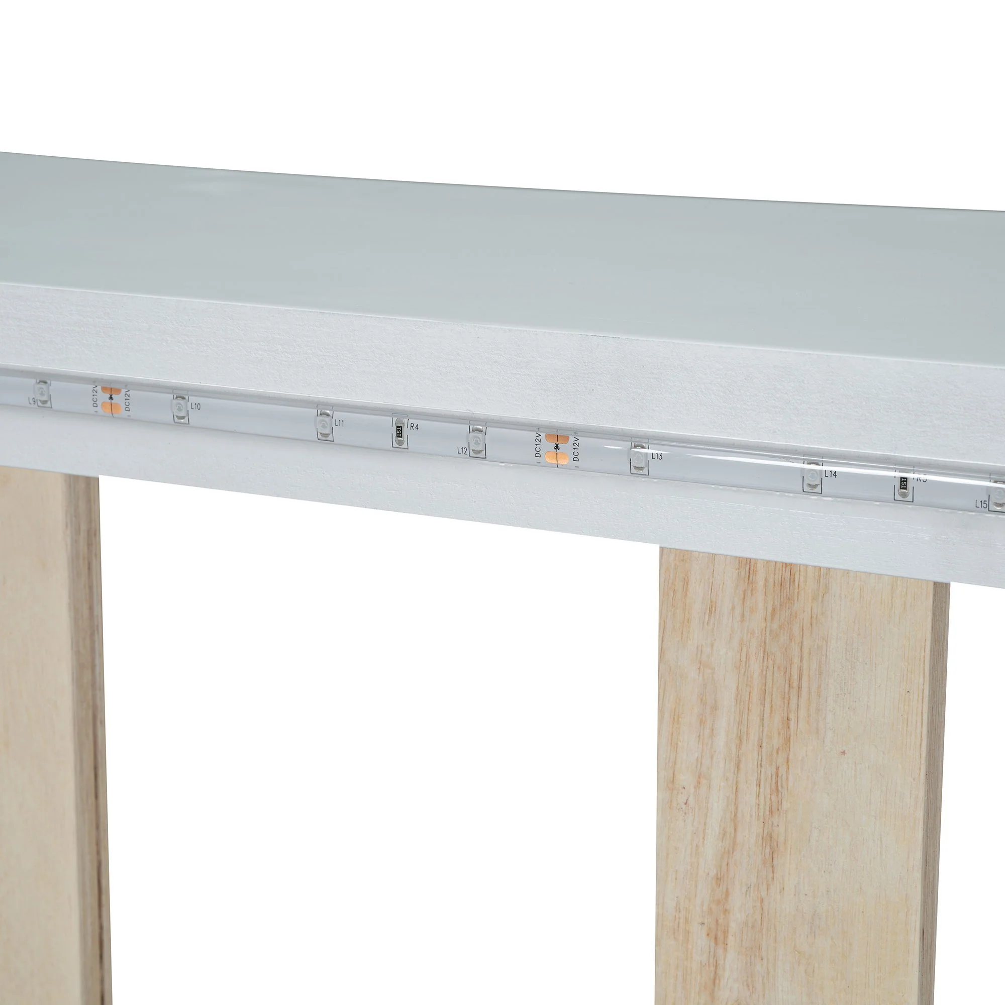 Race Car Shaped Platform Bed With LED And Upholstered Backrest In - Image 21