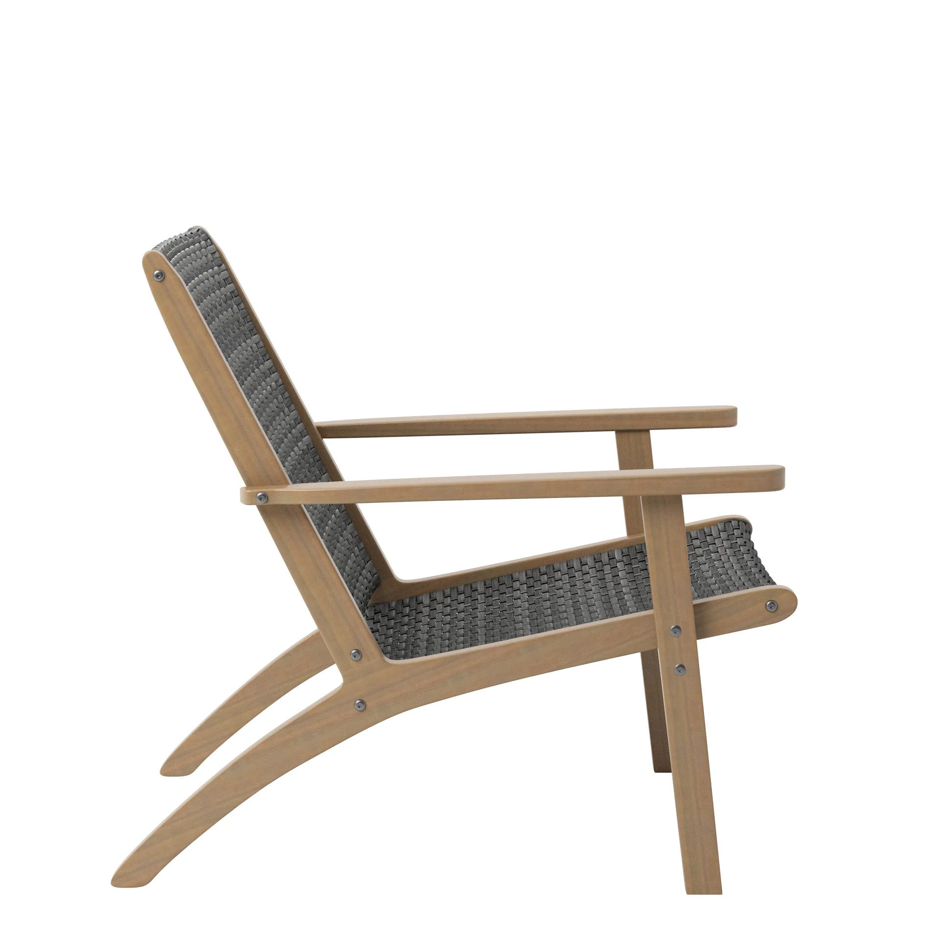 Radius - Patio Wood And Wicker Side Chair (Set of 2) - Gray - Image 2
