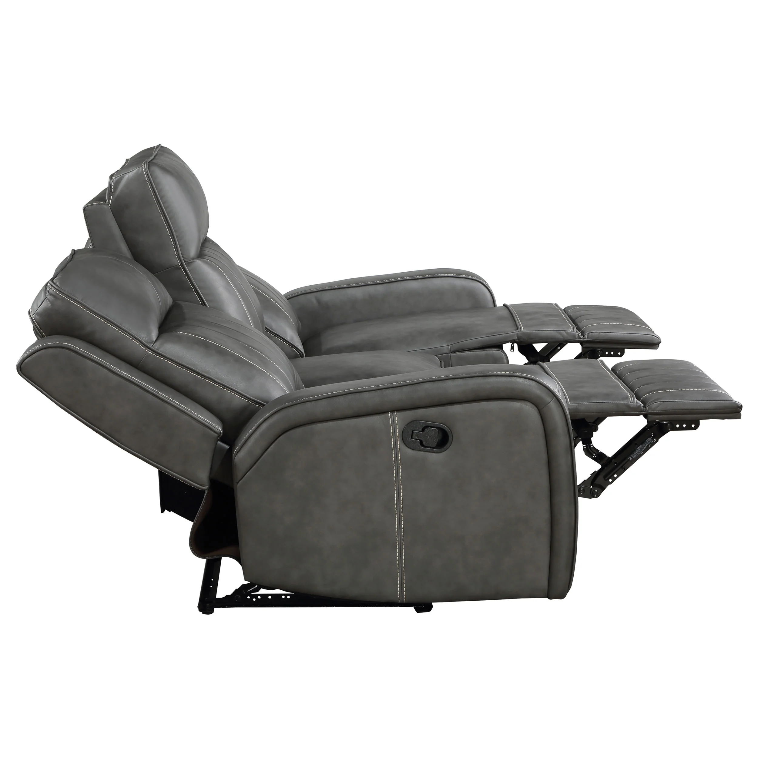 Raelynn Upholstered Track Arm Motion Sofa in Grey - Image 9