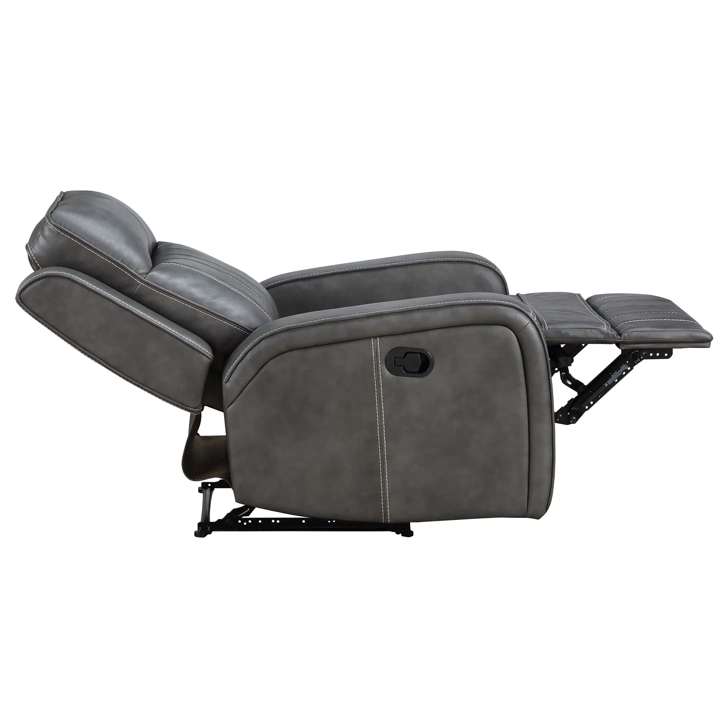Raelynn Upholstered Track Arm Recliner Grey - Image 9